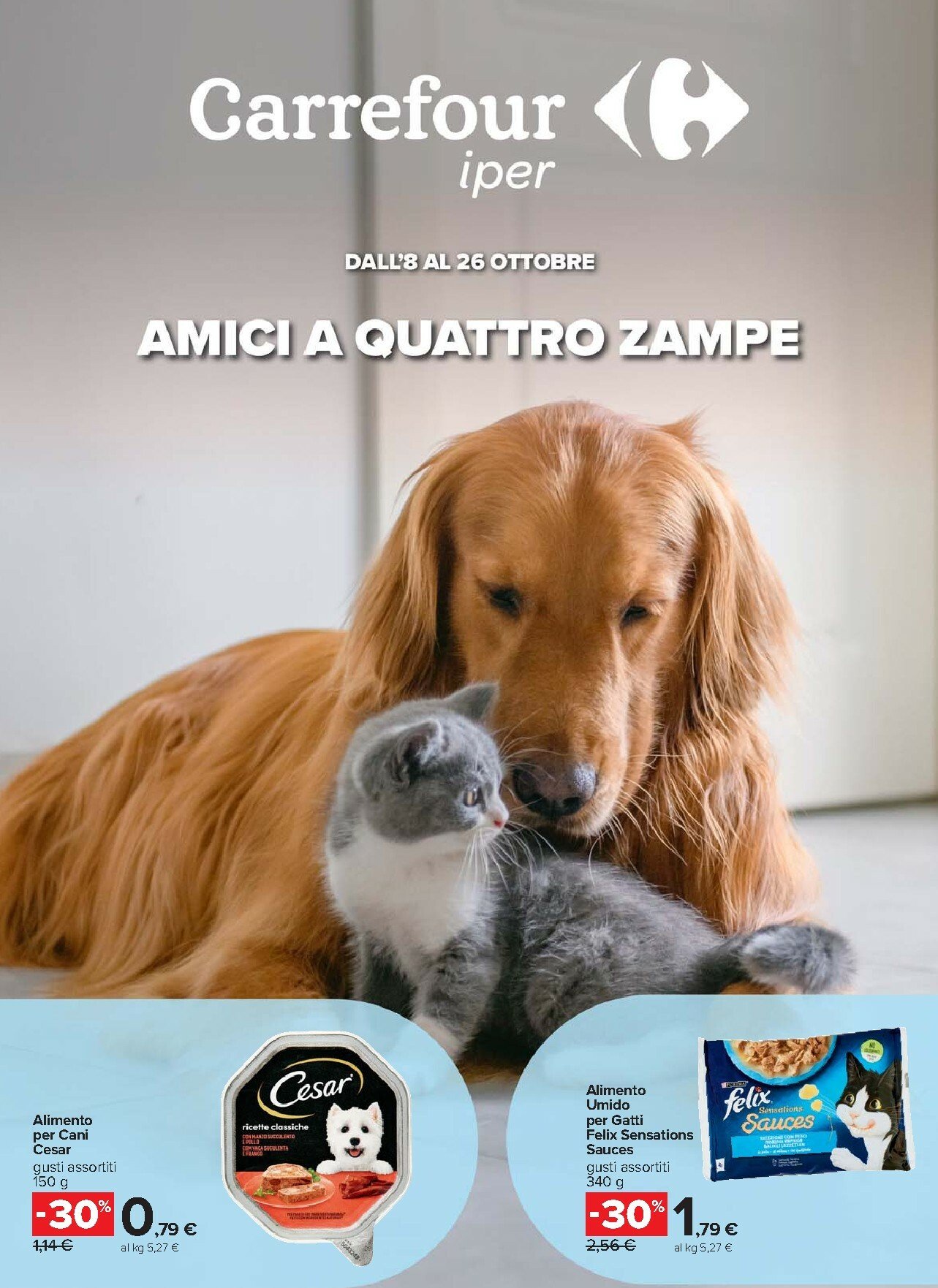 carrefour - Volantino Carrefour - Pet food valido dal 08/10 al 26/10