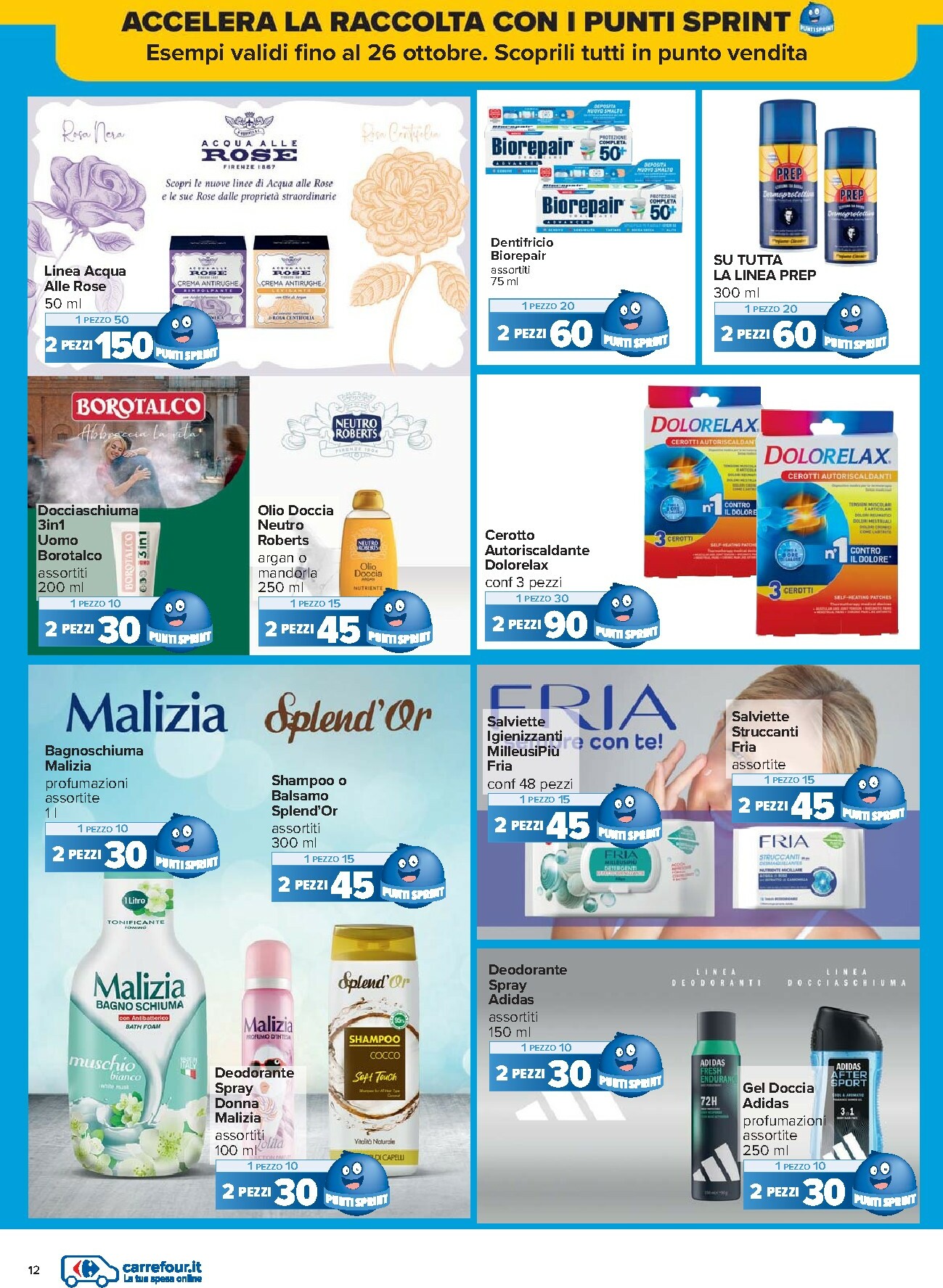 carrefour - Volantino Carrefour - Punti Sprint Payback valido dal 10/10 al 26/10 - page: 12