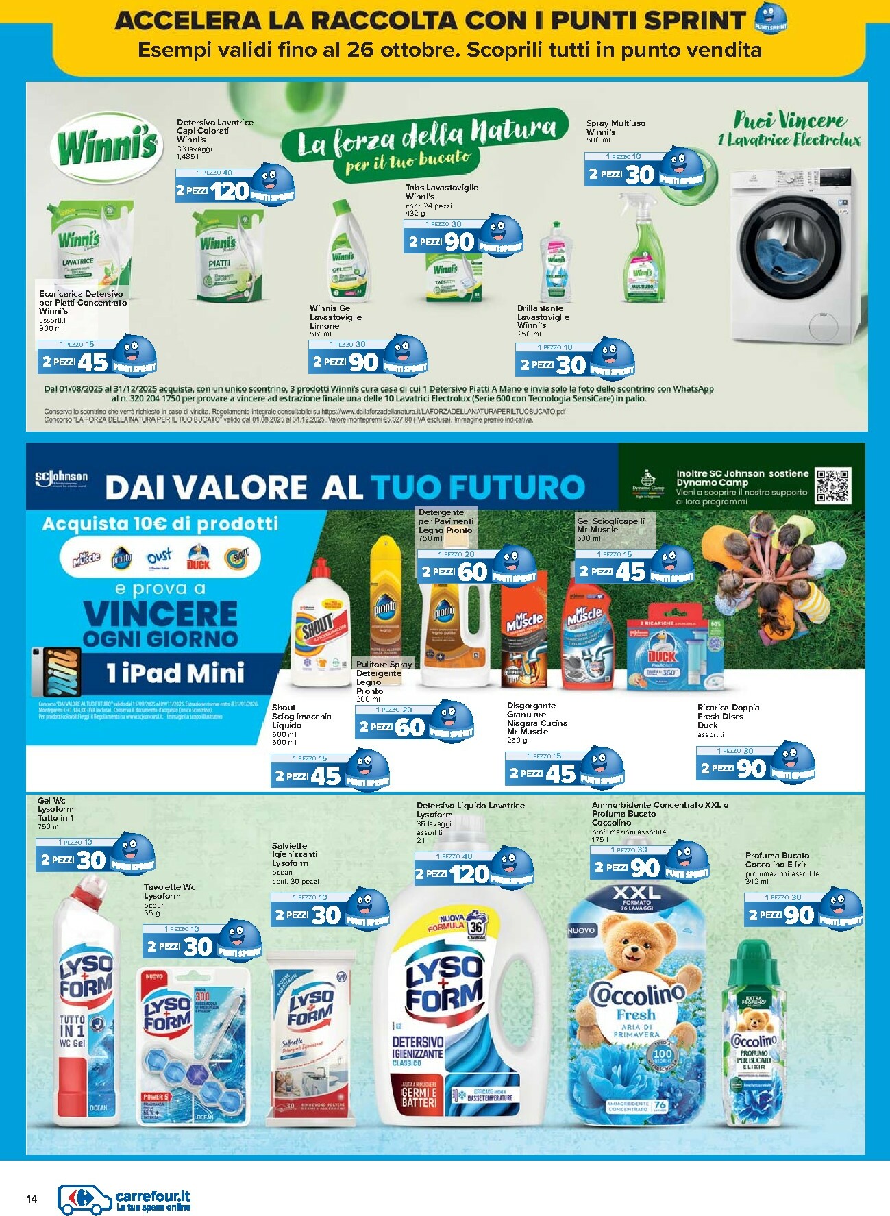 carrefour - Volantino Carrefour - Punti Sprint Payback valido dal 10/10 al 26/10 - page: 14