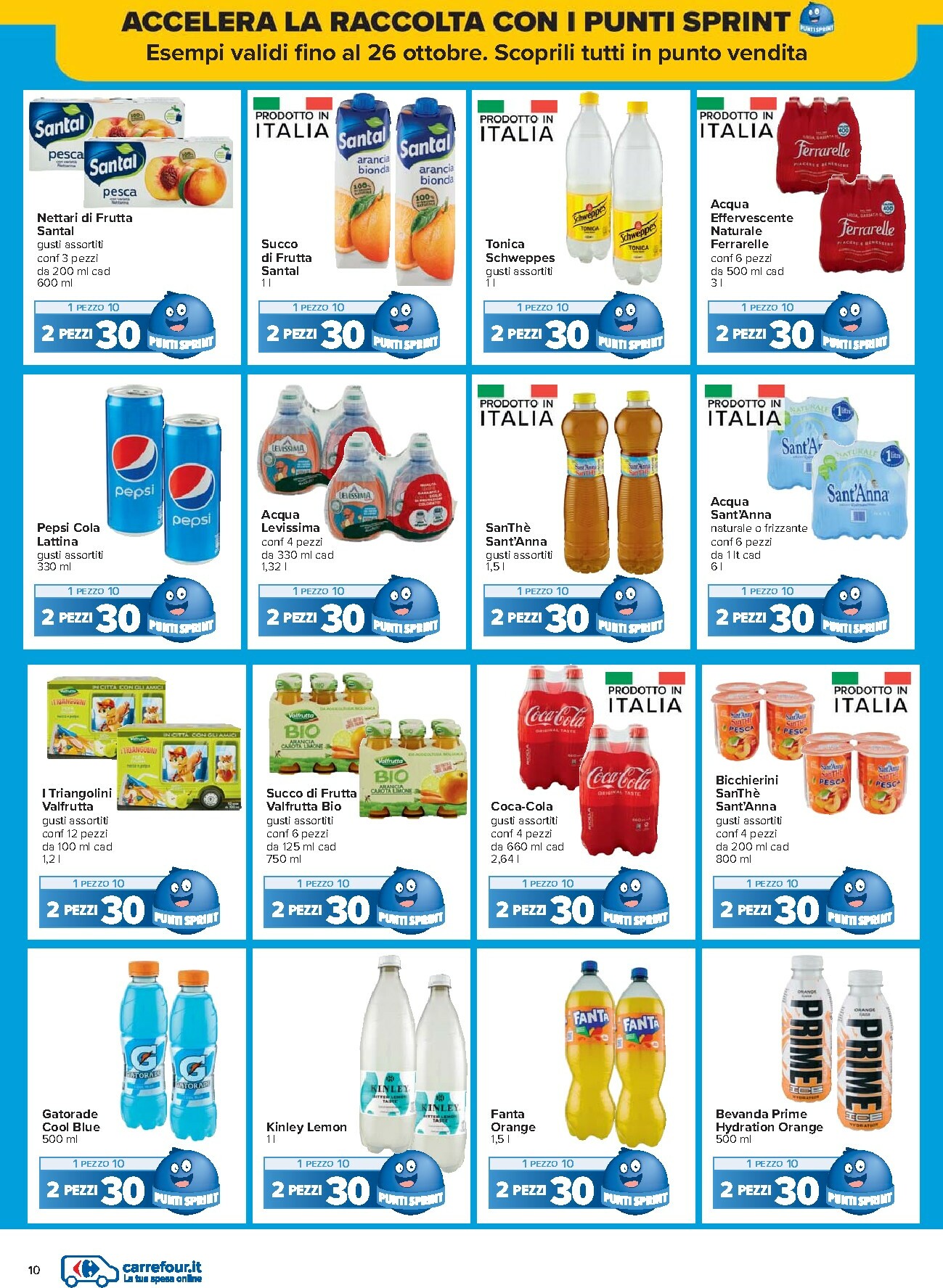 carrefour - Volantino Carrefour - Punti Sprint Payback valido dal 10/10 al 26/10 - page: 10