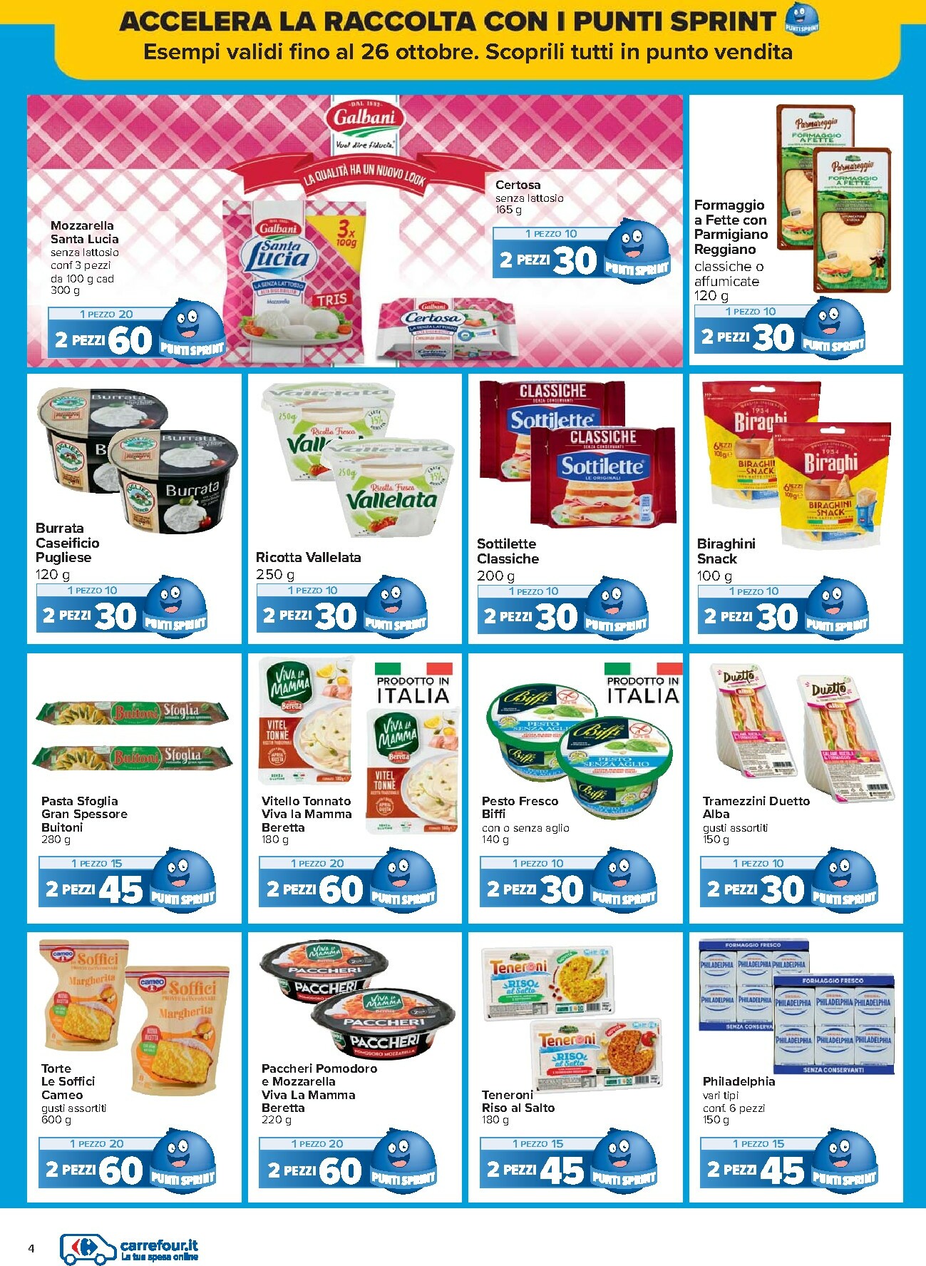 carrefour - Volantino Carrefour - Punti Sprint Payback valido dal 10/10 al 26/10 - page: 4