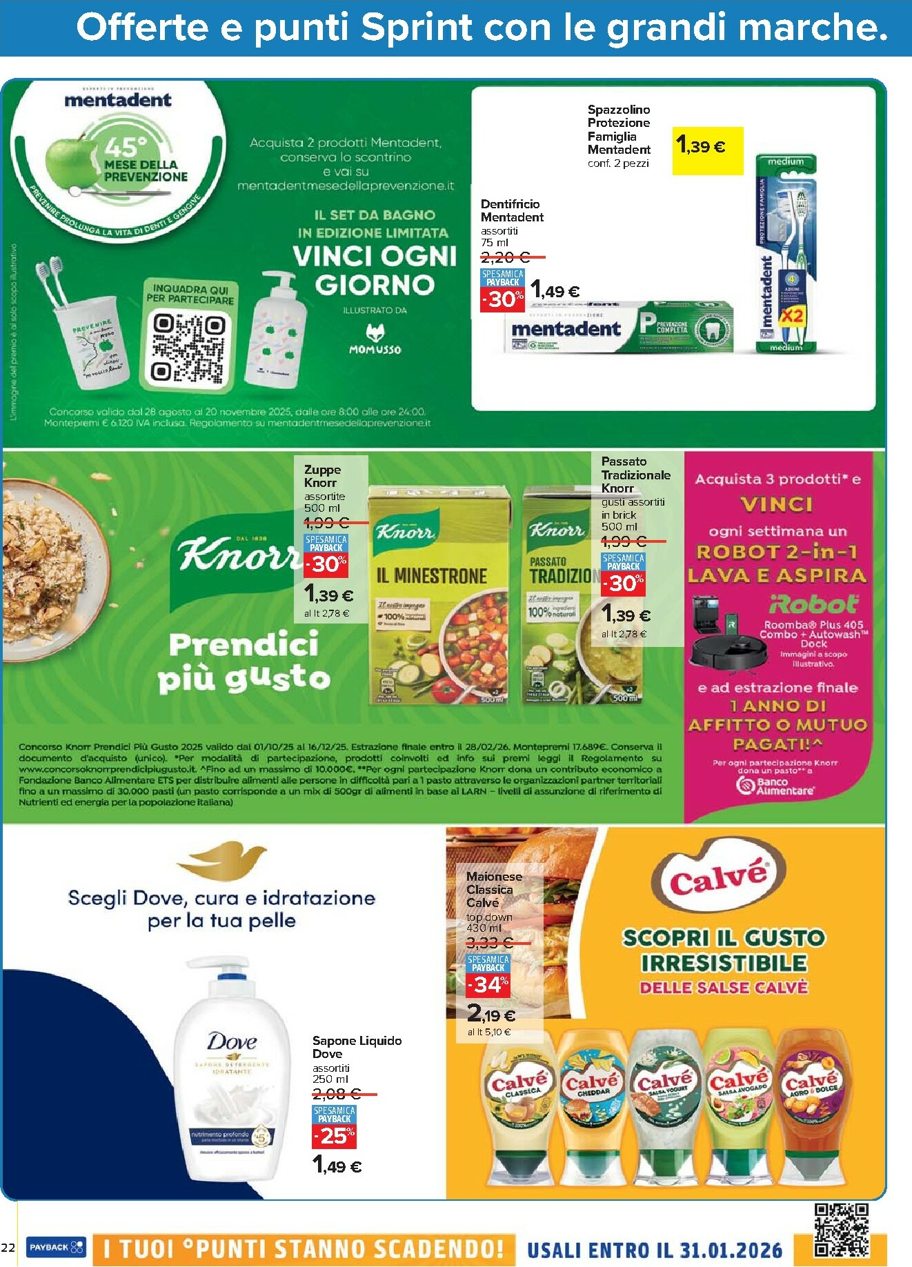 carrefour - Volantino Carrefour - Punti Sprint Payback valido dal 23/10 al 06/11 - page: 22