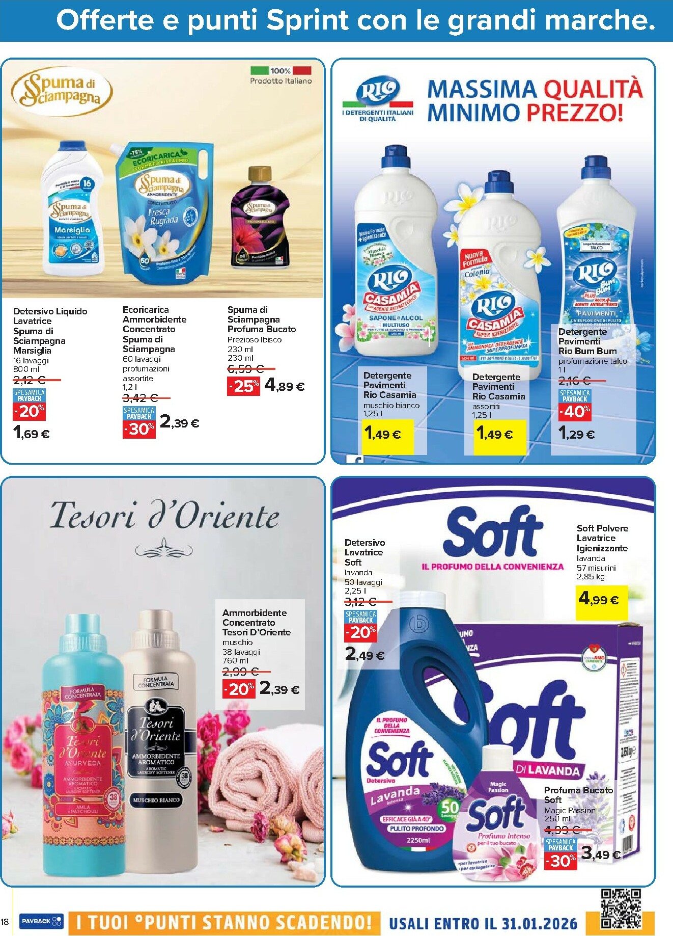carrefour - Volantino Carrefour - Punti Sprint Payback valido dal 23/10 al 06/11 - page: 18