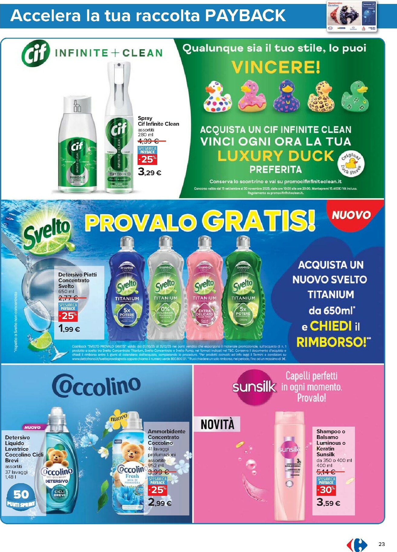 carrefour - Volantino Carrefour - Punti Sprint Payback valido dal 23/10 al 06/11 - page: 23