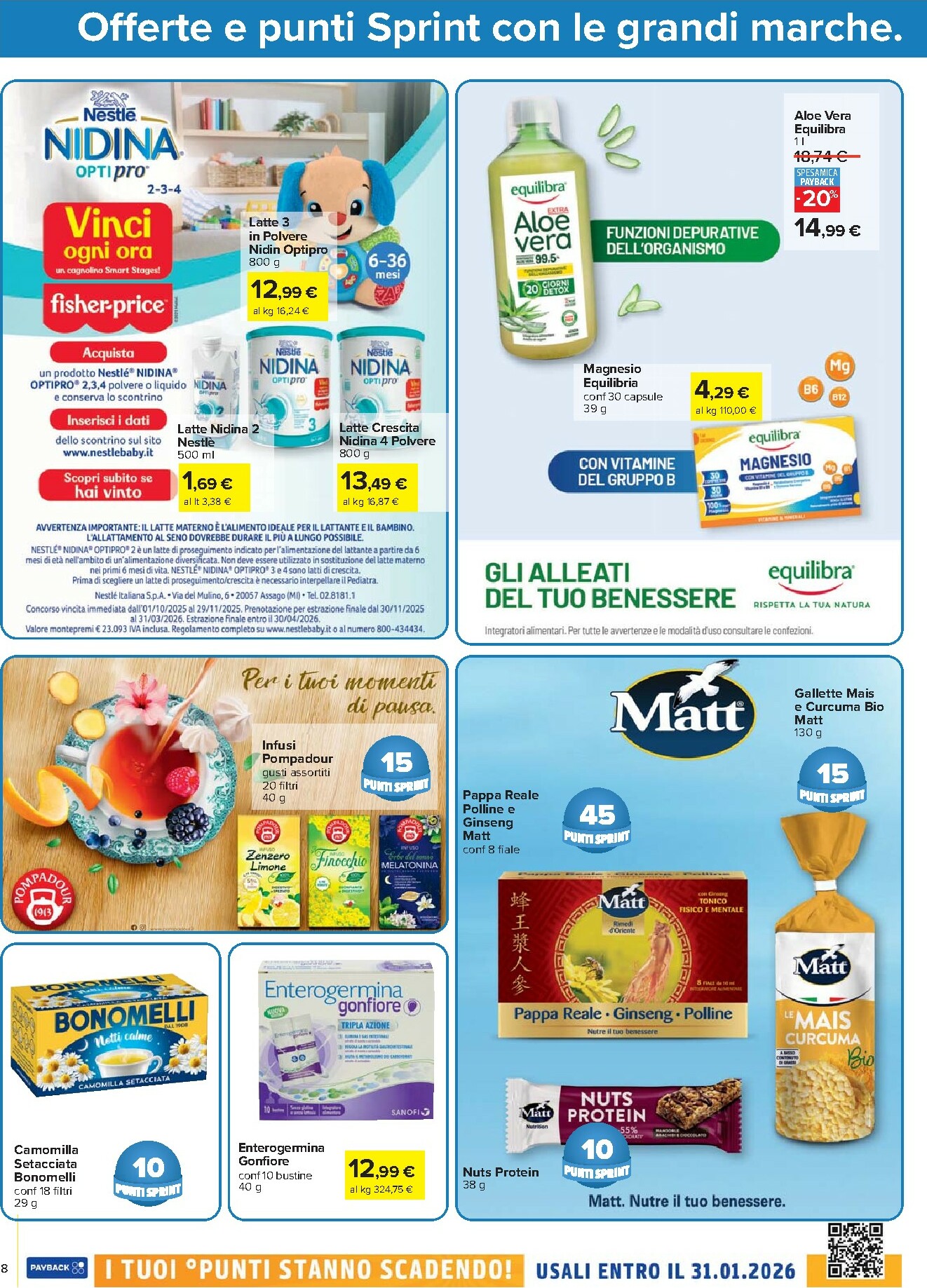 carrefour - Volantino Carrefour - Punti Sprint Payback valido dal 23/10 al 06/11 - page: 8