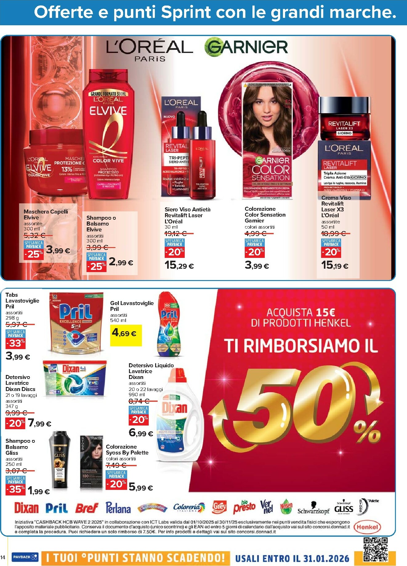 carrefour - Volantino Carrefour - Punti Sprint Payback valido dal 23/10 al 06/11 - page: 14