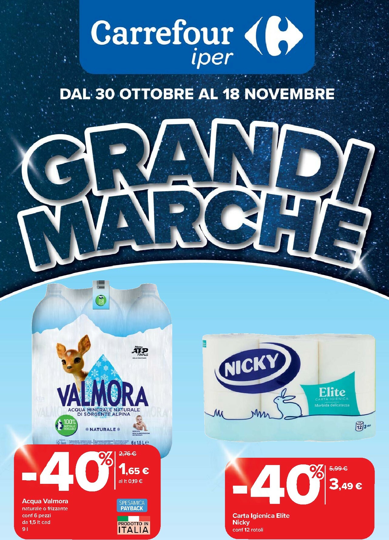 carrefour - Volantino Carrefour - Sconti grandi marche valido dal 30/10 al 18/11