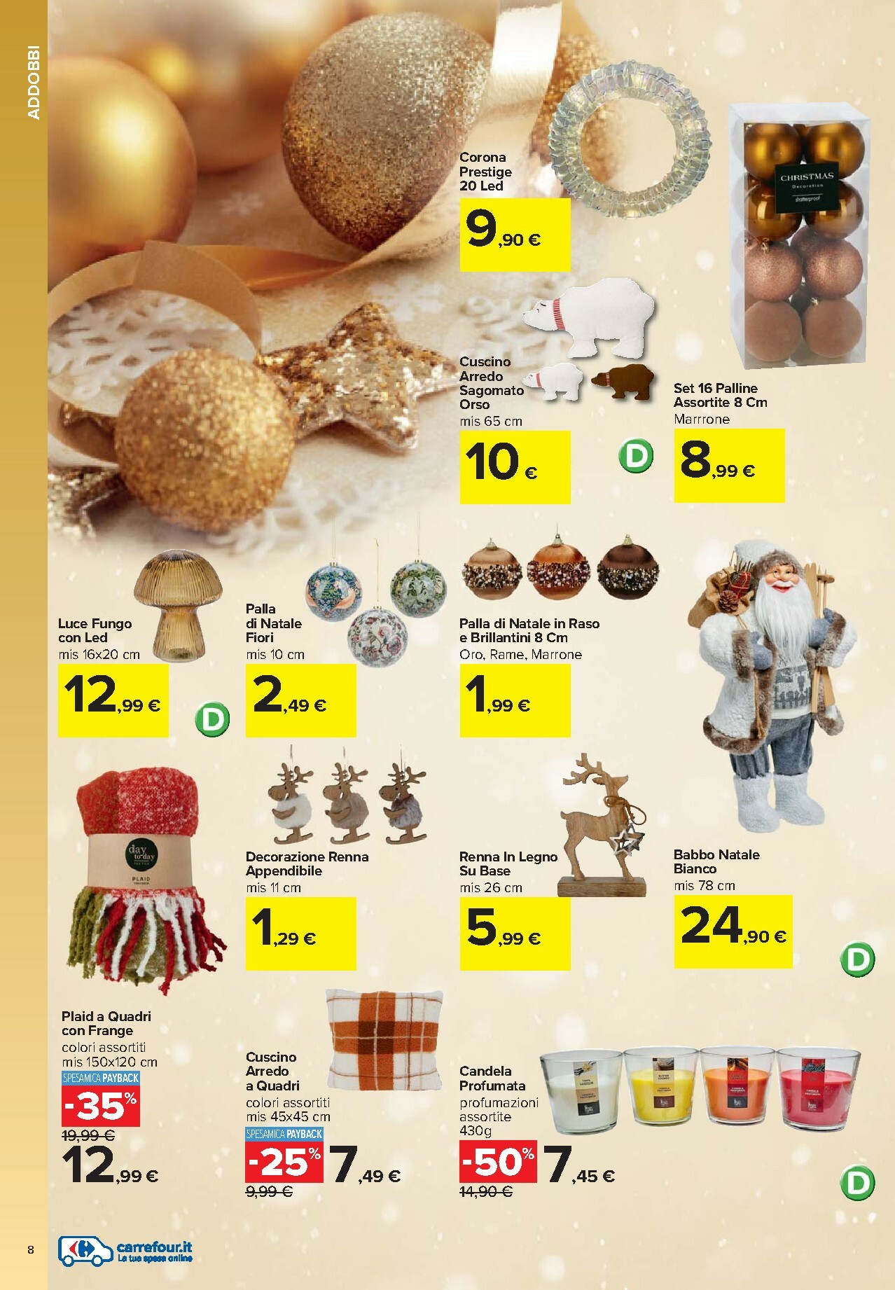carrefour - Volantino Carrefour - Catalogo addobb valido dal 03/11 al 24/12 - page: 8