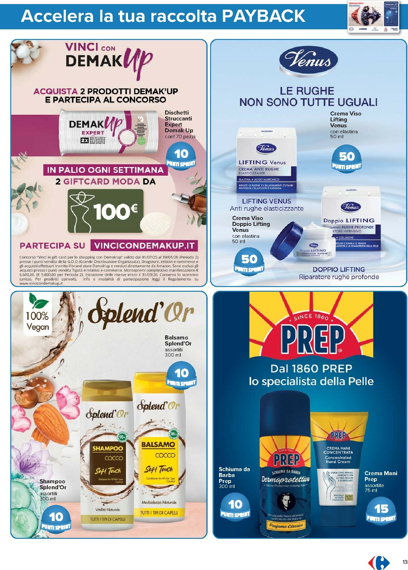 carrefour - Volantino Carrefour - Punti Sprint Payback valido dal 07/11 al 16/11 - page: 13