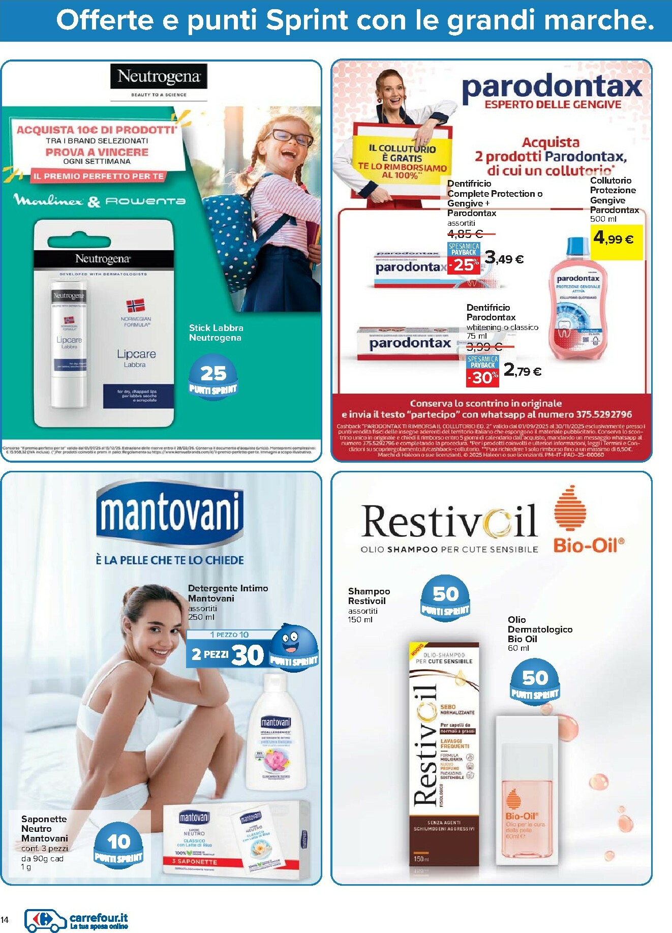 carrefour - Volantino Carrefour - Punti Sprint Payback valido dal 07/11 al 16/11 - page: 14