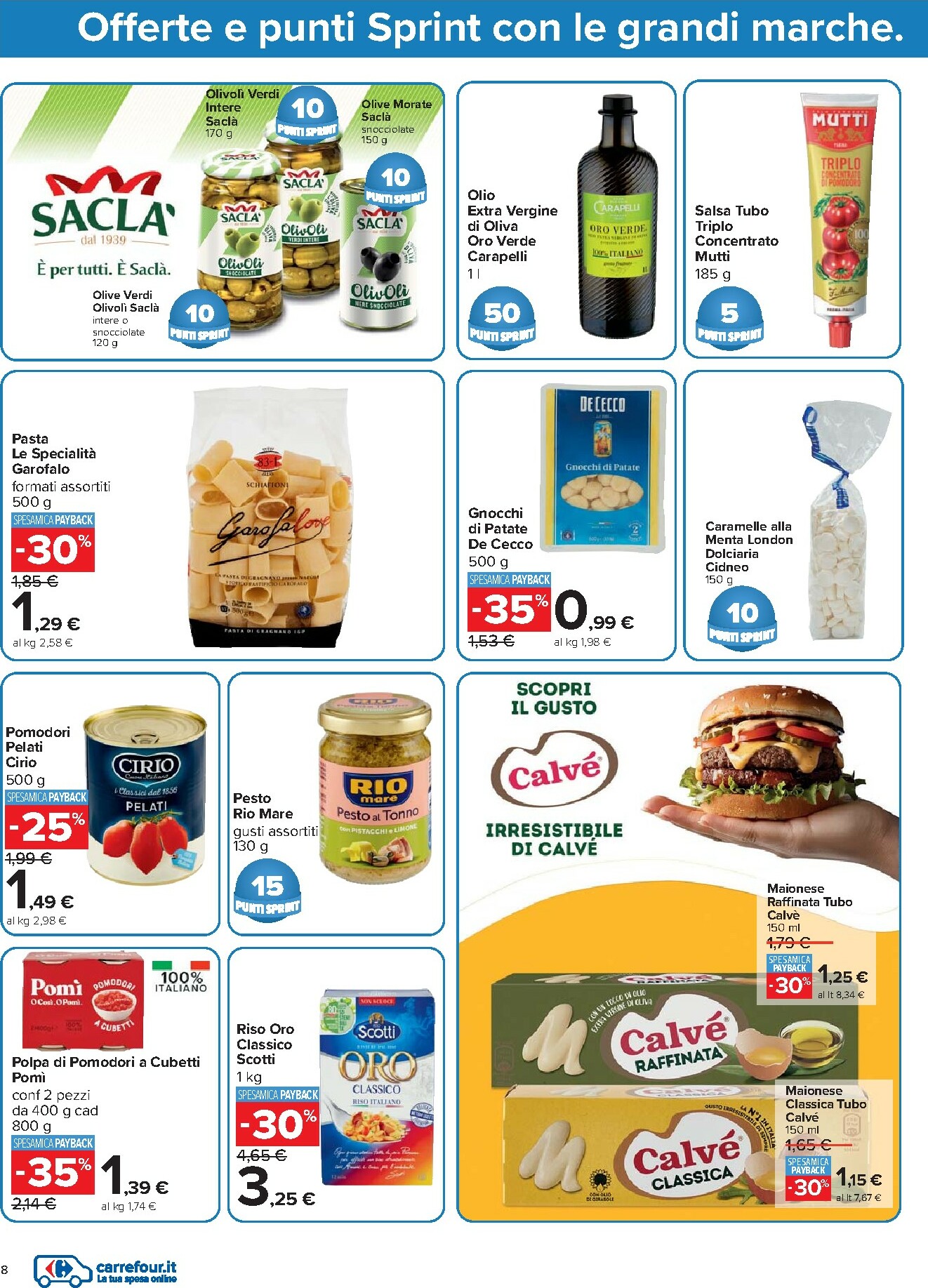 carrefour - Volantino Carrefour - Punti Sprint Payback valido dal 07/11 al 16/11 - page: 8