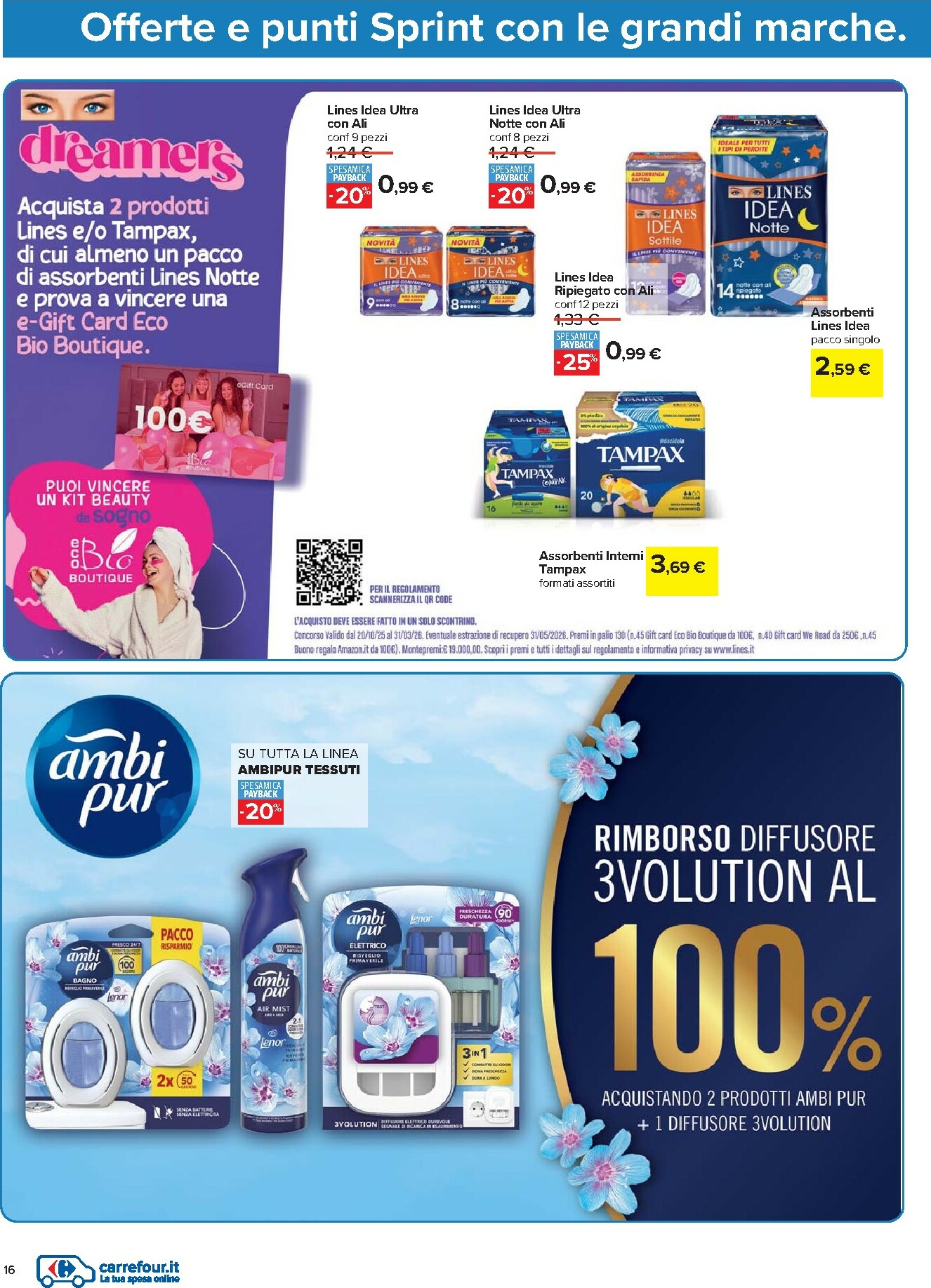 carrefour - Volantino Carrefour - Punti Sprint Payback valido dal 07/11 al 16/11 - page: 16