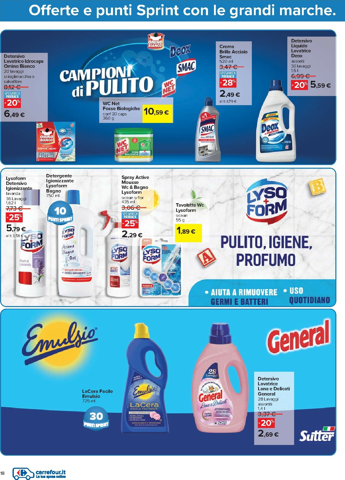 carrefour - Volantino Carrefour - Punti Sprint Payback valido dal 07/11 al 16/11 - page: 18
