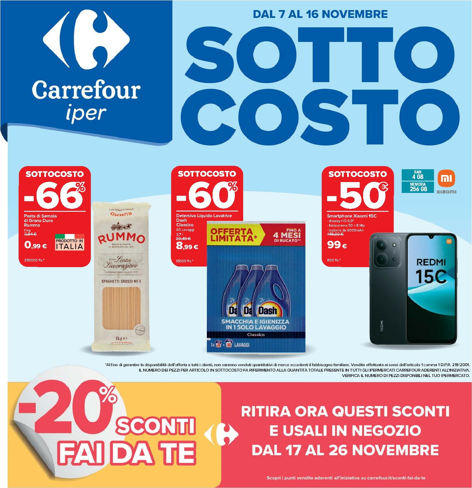 carrefour - Volantino Carrefour - Sottocosto valido dal 07/11 al 16/11