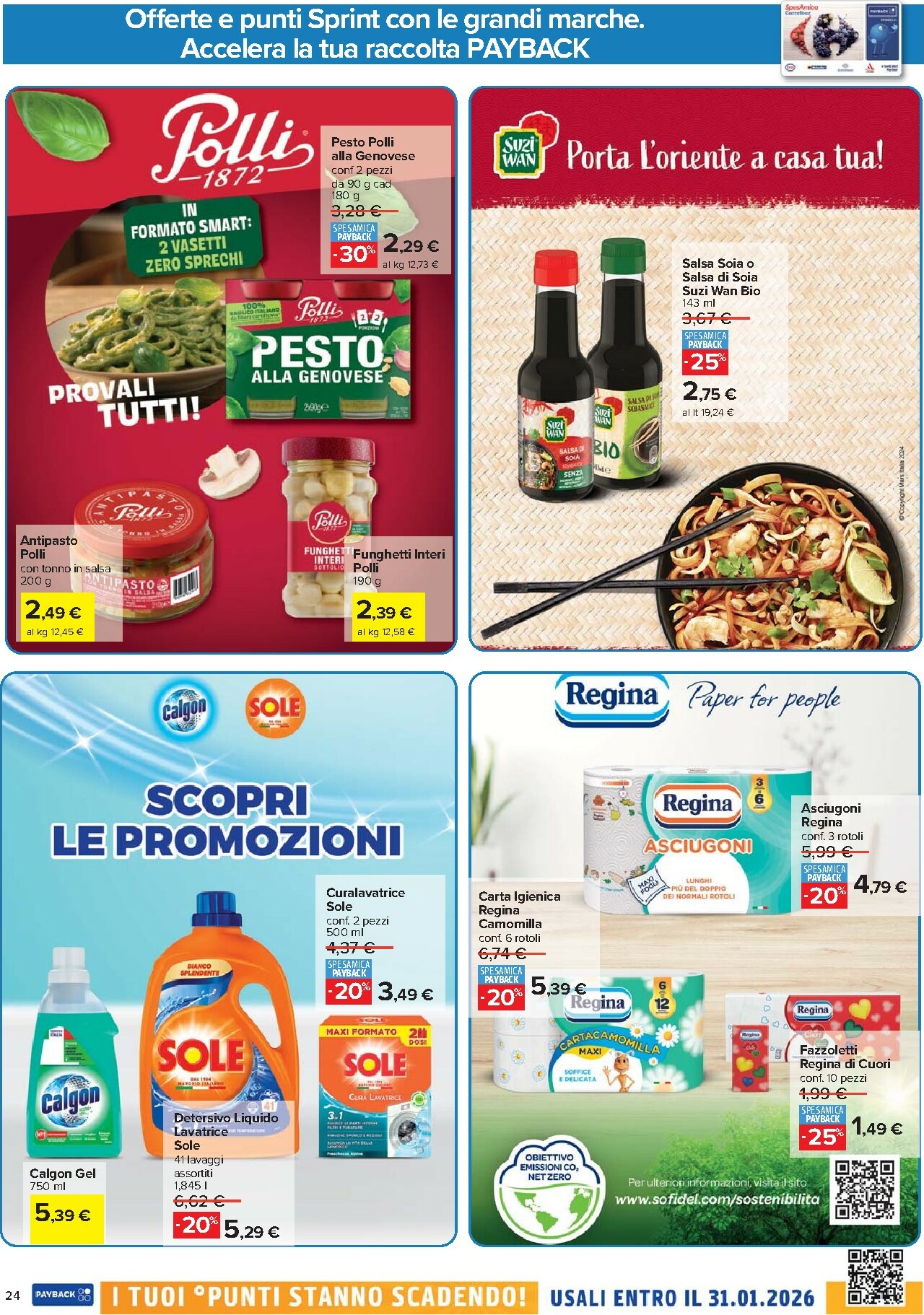 carrefour - Volantino Carrefour - Punti Sprint Payback valido dal 17/11 al 01/12 - page: 24