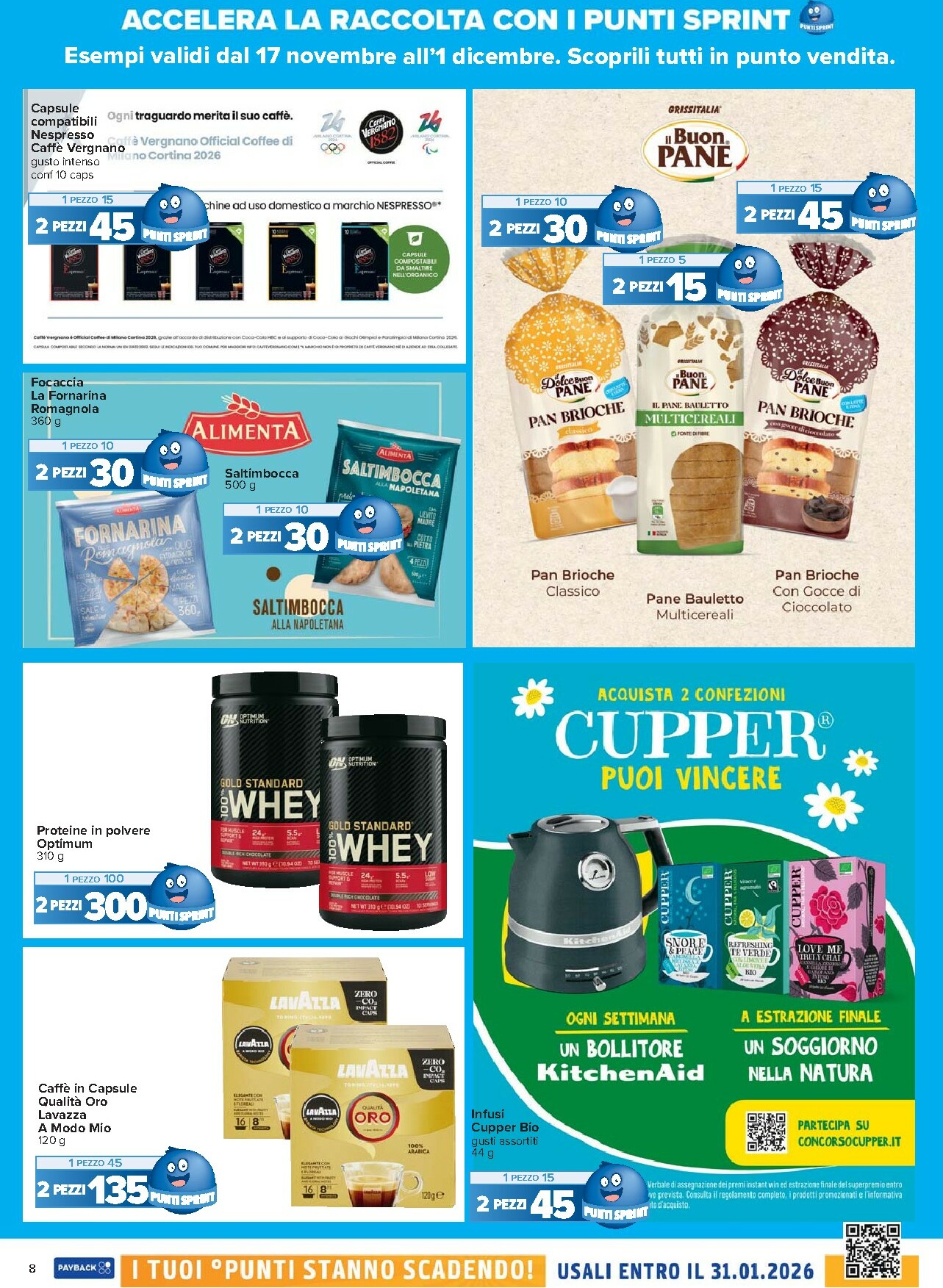 carrefour - Volantino Carrefour - Punti Sprint Payback valido dal 17/11 al 01/12 - page: 8