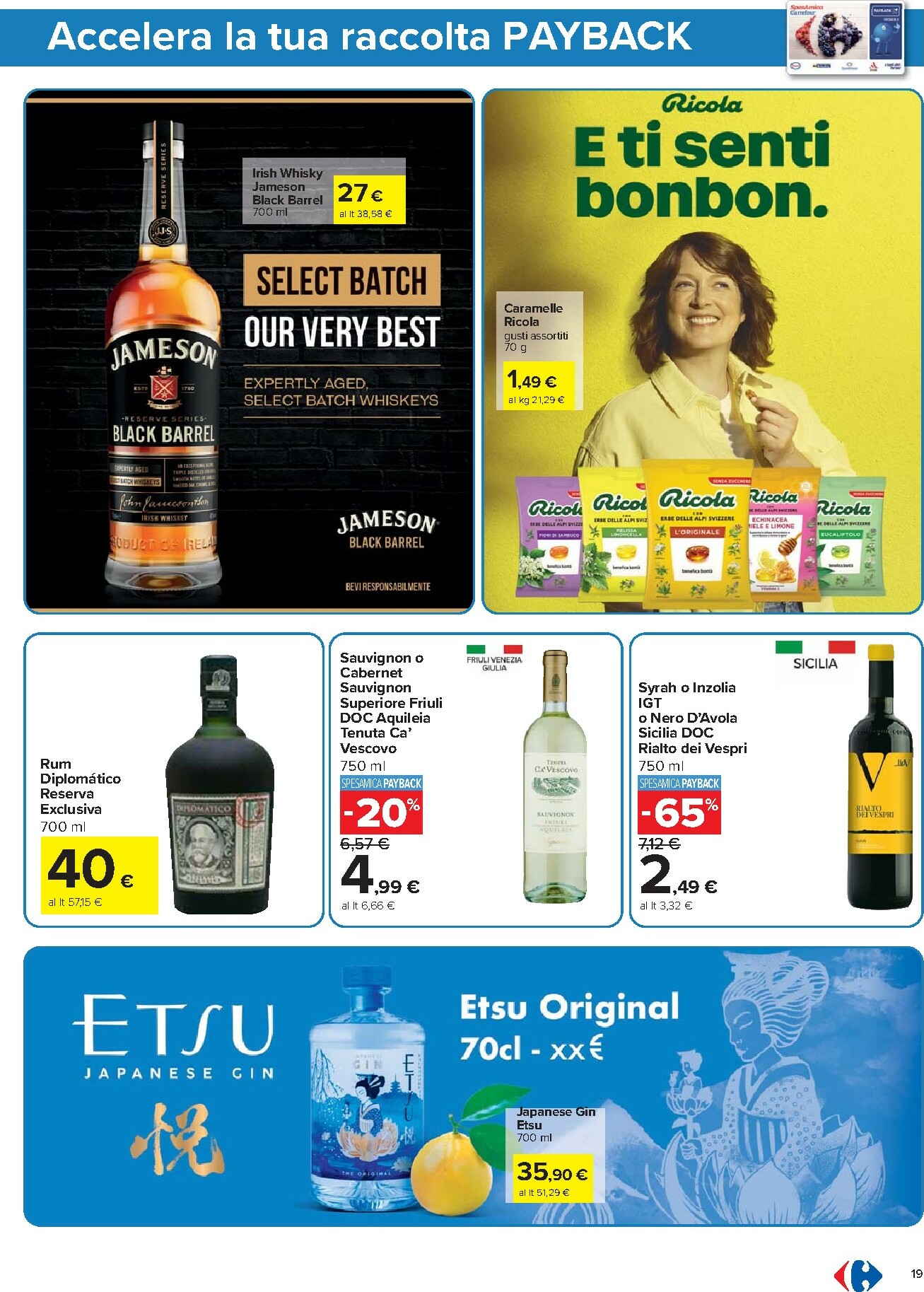 carrefour - Volantino Carrefour - Punti Sprint Payback valido dal 17/11 al 01/12 - page: 19