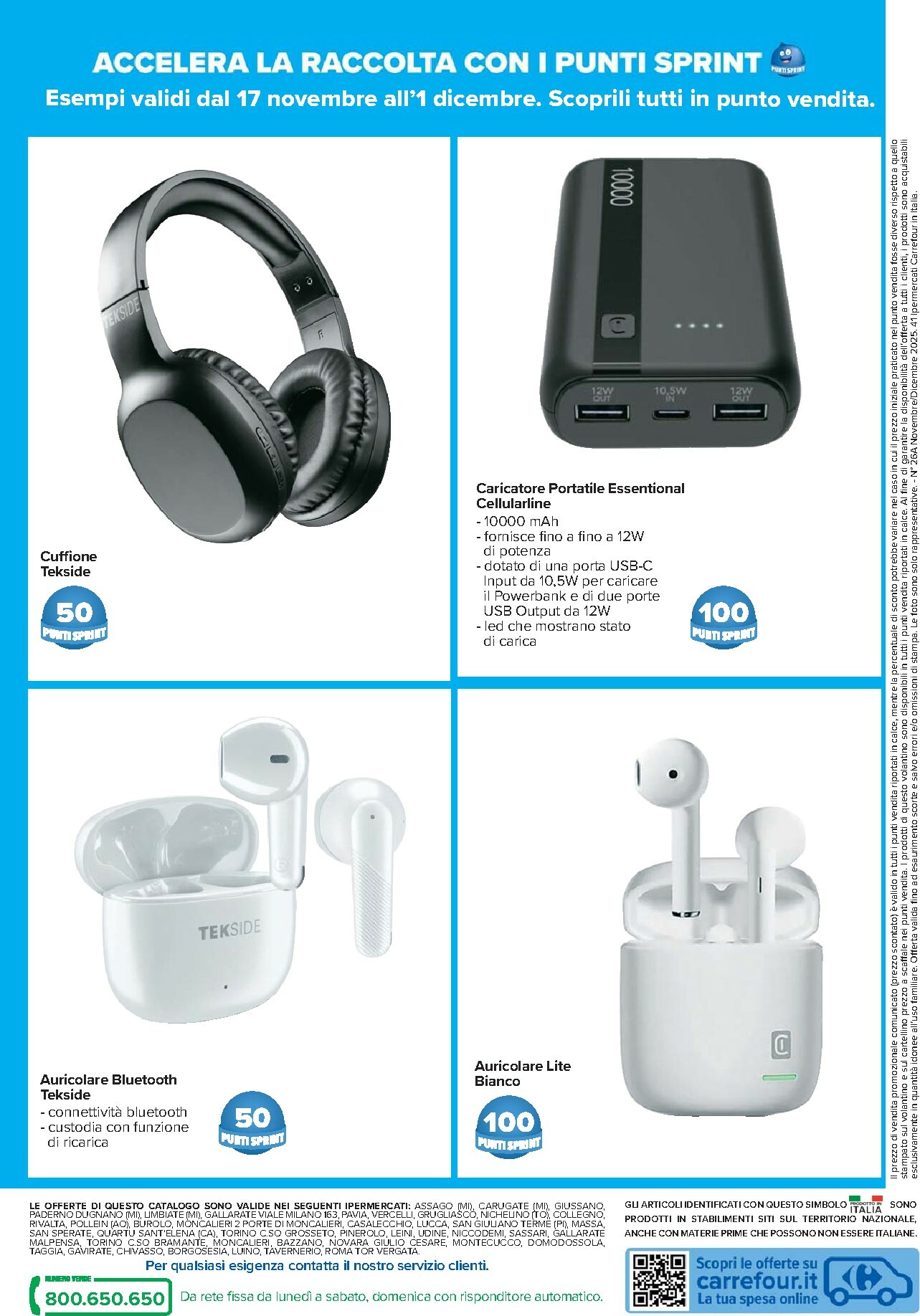 carrefour - Volantino Carrefour - Punti Sprint Payback valido dal 17/11 al 01/12 - page: 26