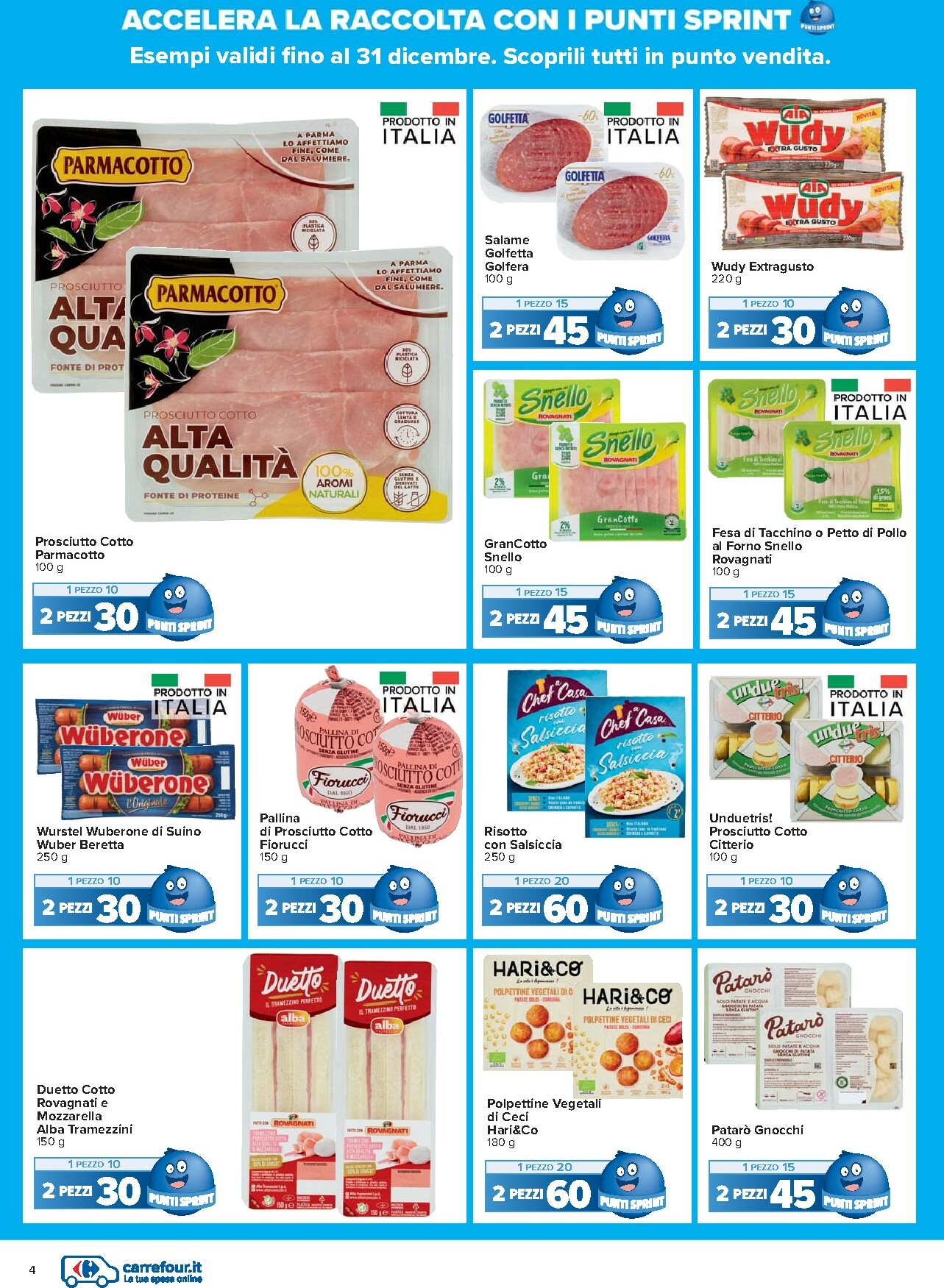 carrefour - Volantino Carrefour - Punti Sprint Payback valido dal 02/12 al 31/12 - page: 4