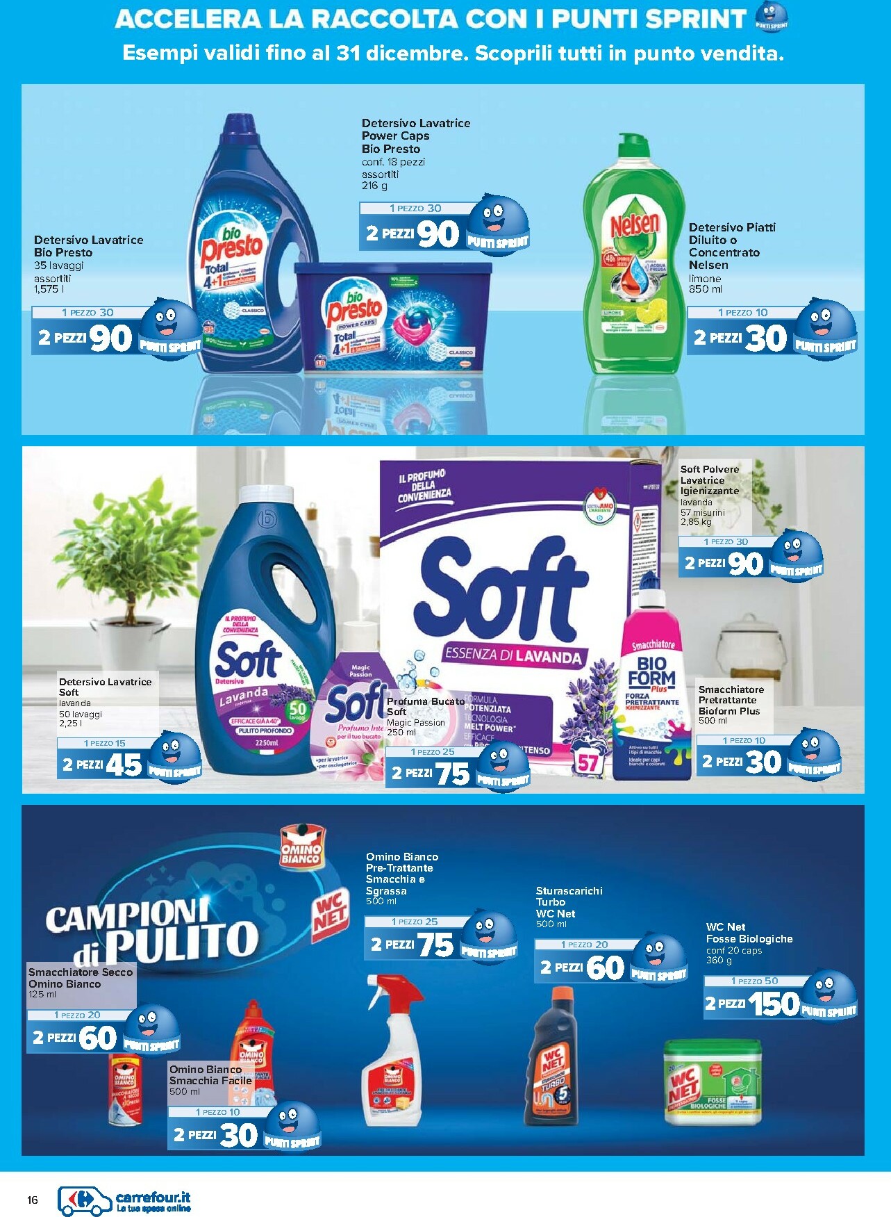 carrefour - Volantino Carrefour - Punti Sprint Payback valido dal 02/12 al 31/12 - page: 16