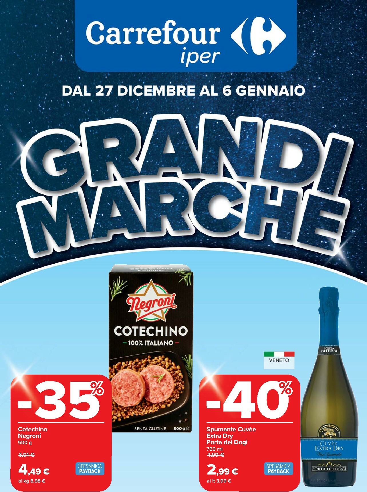 carrefour - Volantino Carrefour - Grandi Marche valido dal 27/12 al 06/01