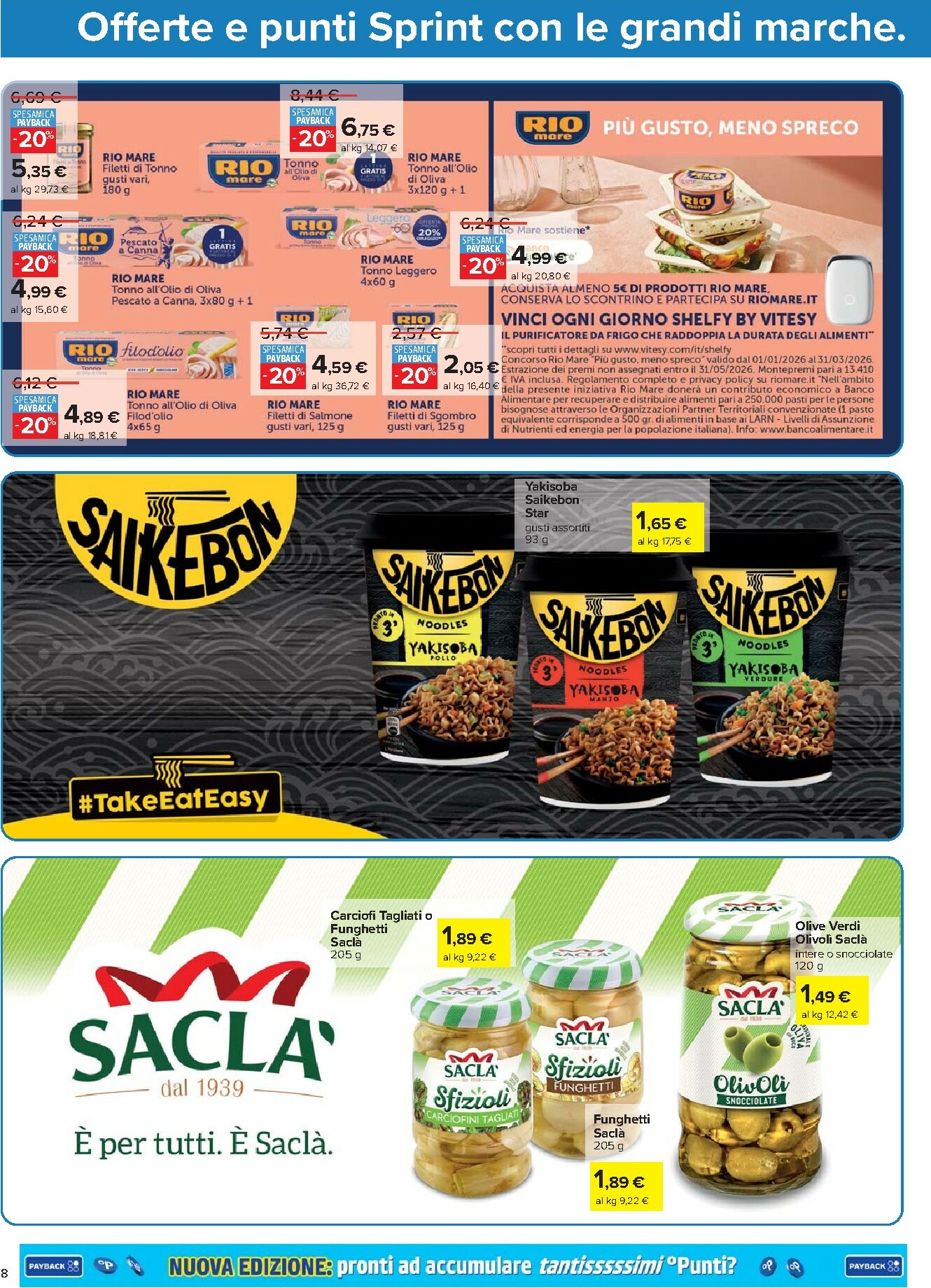 carrefour - Volantino Carrefour - Punti Sprint Payback valido dal 02/01 al 14/01 - page: 8