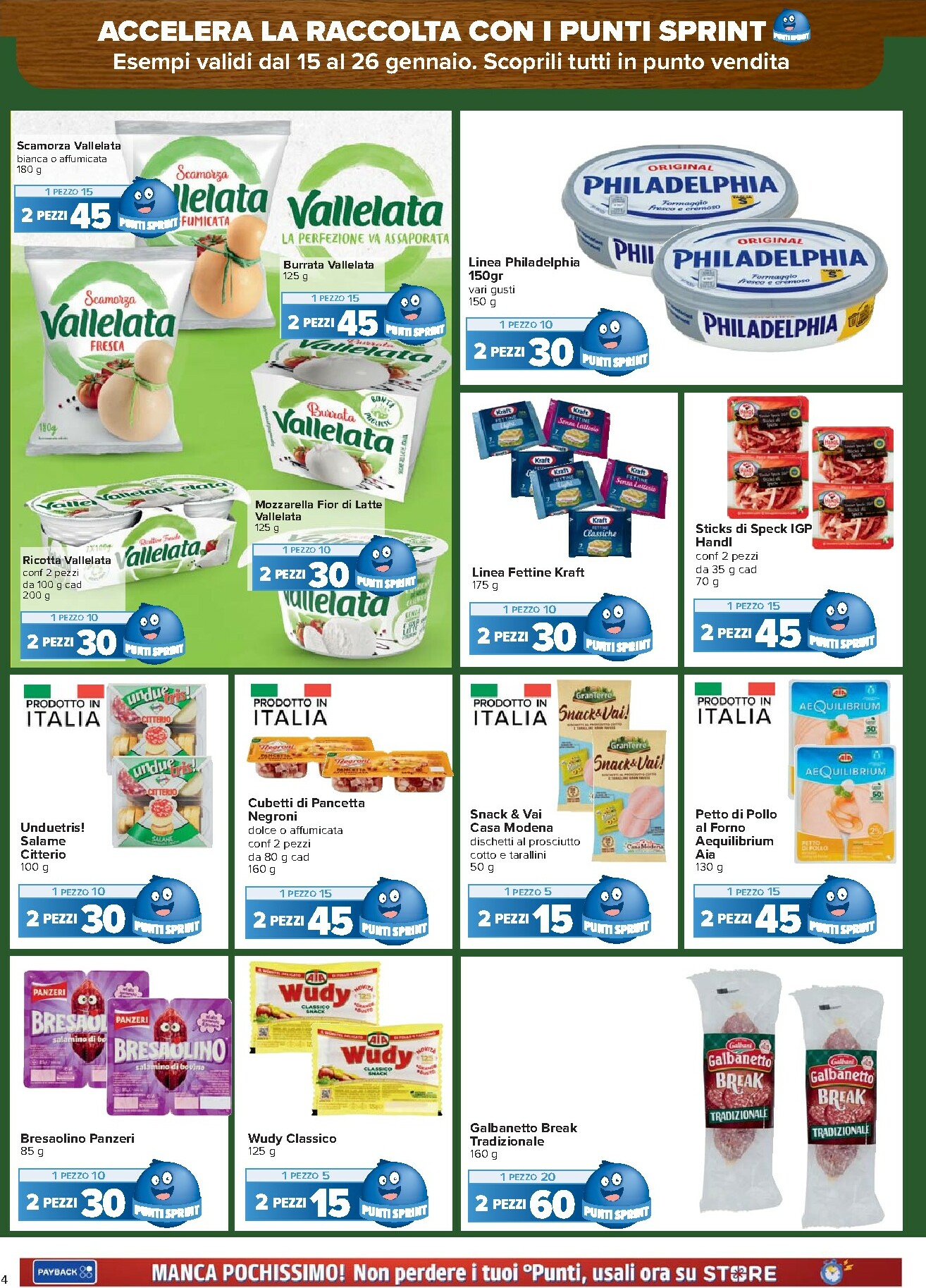 carrefour - Volantino Carrefour - Punti Sprint Payback valido dal 15/01 al 26/01 - page: 4