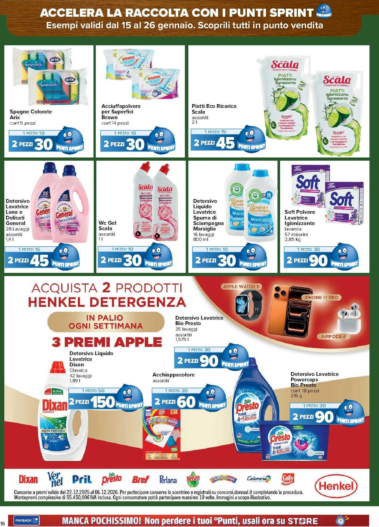 carrefour - Volantino Carrefour - Punti Sprint Payback valido dal 15/01 al 26/01 - page: 16