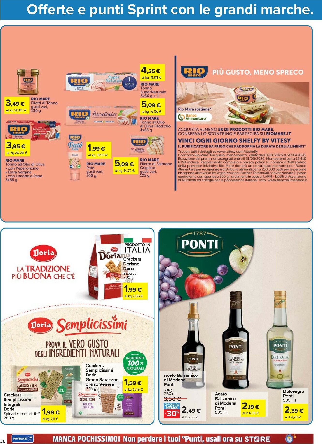 carrefour - Volantino Carrefour - Punti Sprint Payback valido dal 15/01 al 26/01 - page: 20