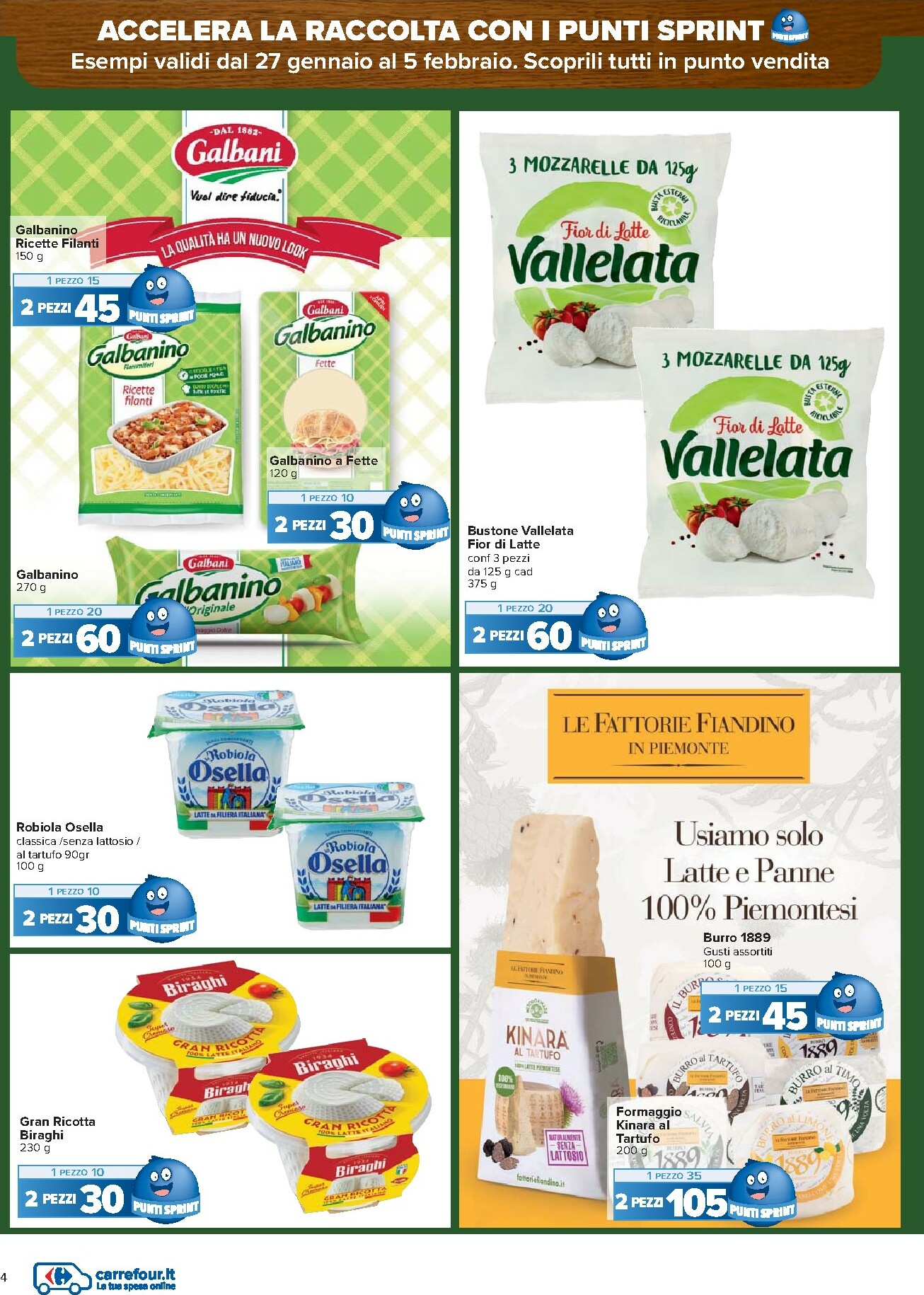 carrefour - Volantino Carrefour - Punti Sprint Payback valido dal 27/01 al 05/02 - page: 4