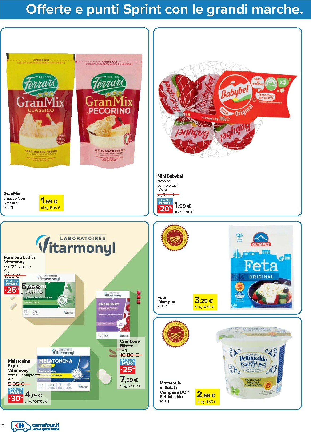 carrefour - Volantino Carrefour - Punti Sprint Payback valido dal 27/01 al 05/02 - page: 16