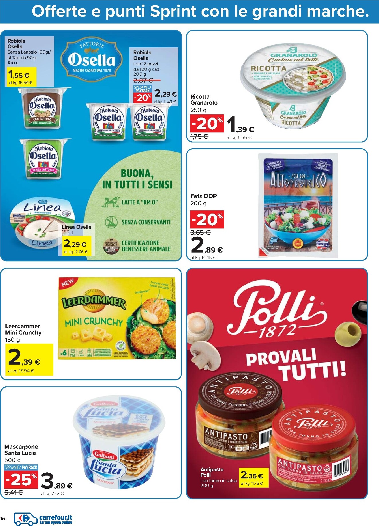 carrefour - Volantino Carrefour - Punti Sprint Payback valido dal 13/03/2026 al 23/03/2026 - page: 16