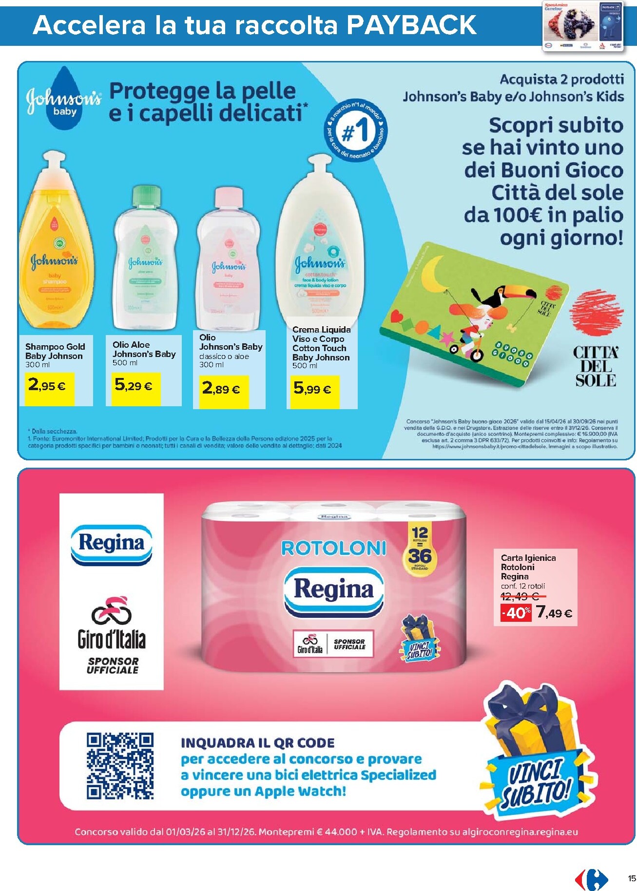 carrefour - Volantino Carrefour - Punti Sprint Payback per la prossima settimana dal martedì 21/04/2026 al lunedì 04/05/2026 - page: 15