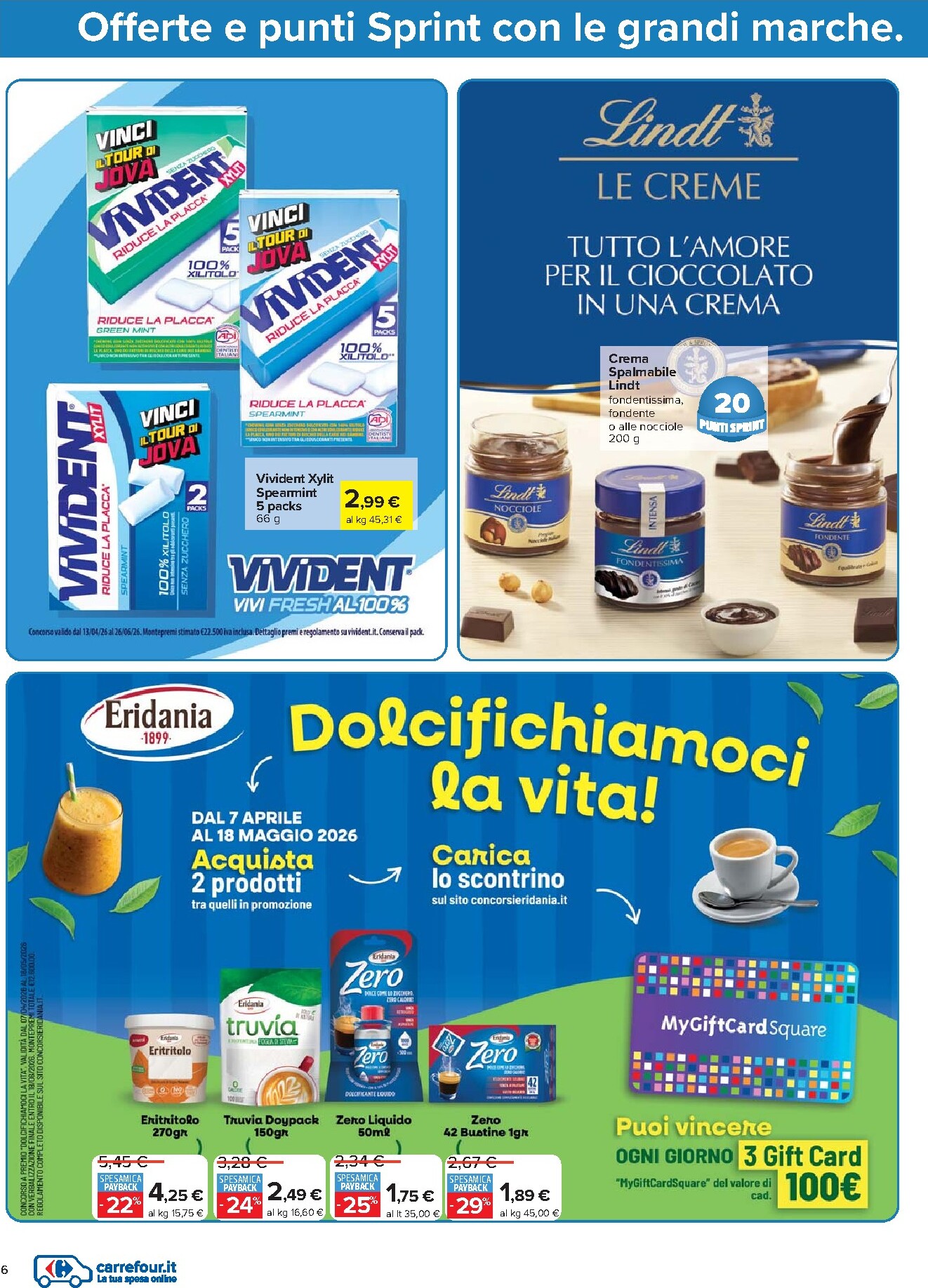 carrefour - Volantino Carrefour - Punti Sprint Payback per la prossima settimana dal martedì 05/05/2026 al lunedì 18/05/2026 - page: 6