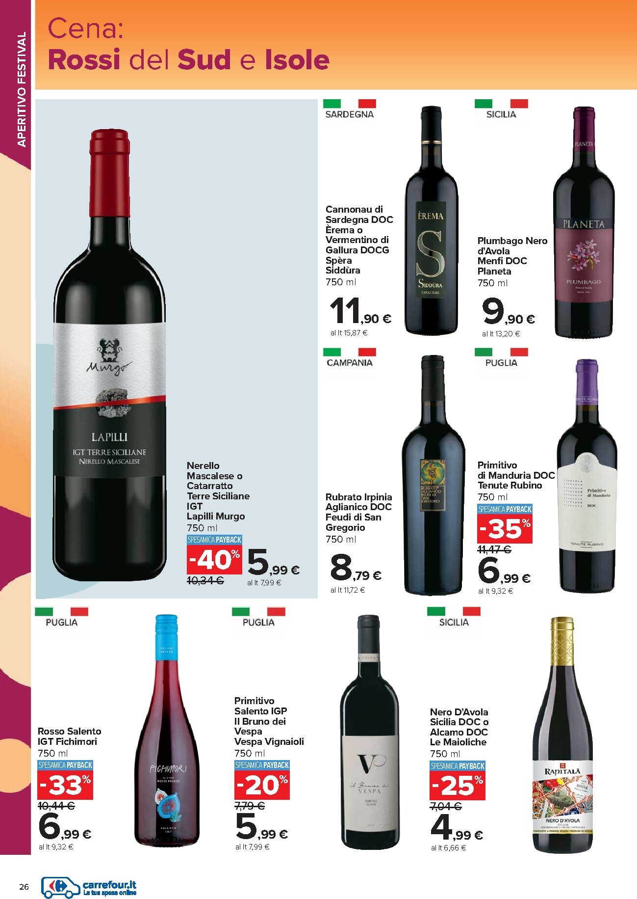 carrefour - Volantino Carrefour - Catalogo vini per la prossima settimana dal lunedì 18/05/2026 al martedì 09/06/2026 - page: 26
