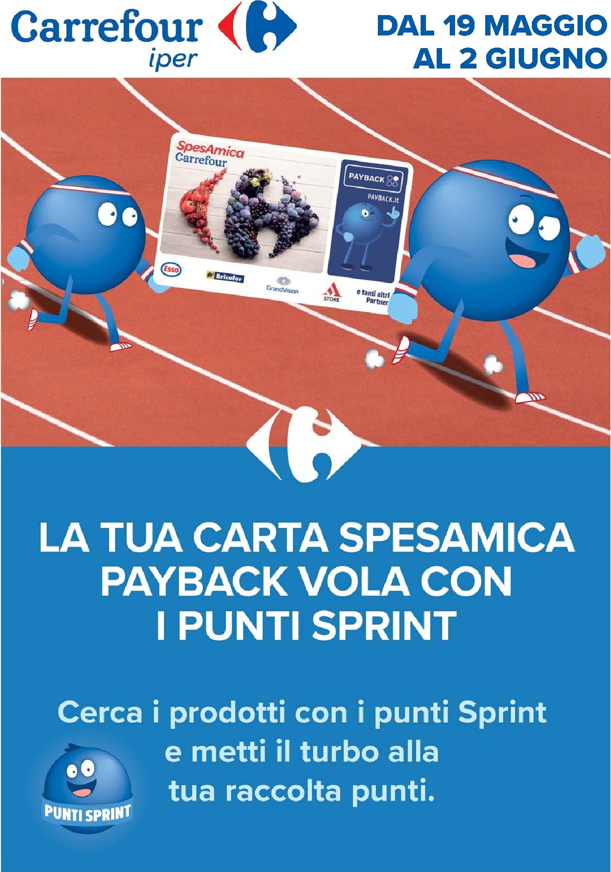 carrefour - Volantino Carrefour - Punti Sprint Payback per la prossima settimana dal martedì 19/05/2026 al martedì 02/06/2026