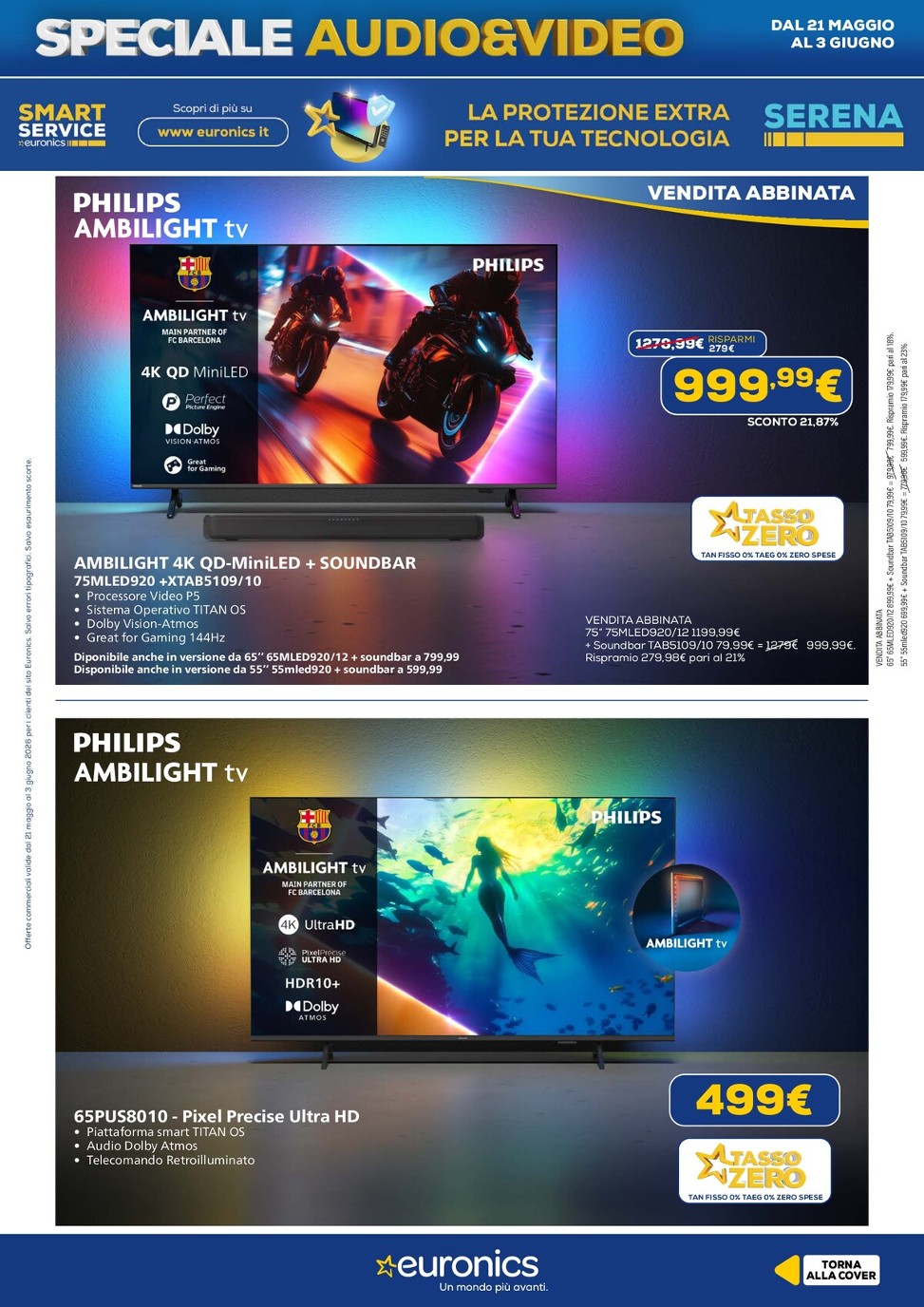 euronics - Volantino attuale di Euronics valido dal giovedì 21/05/2026 al mercoledì 03/06/2026 - page: 17