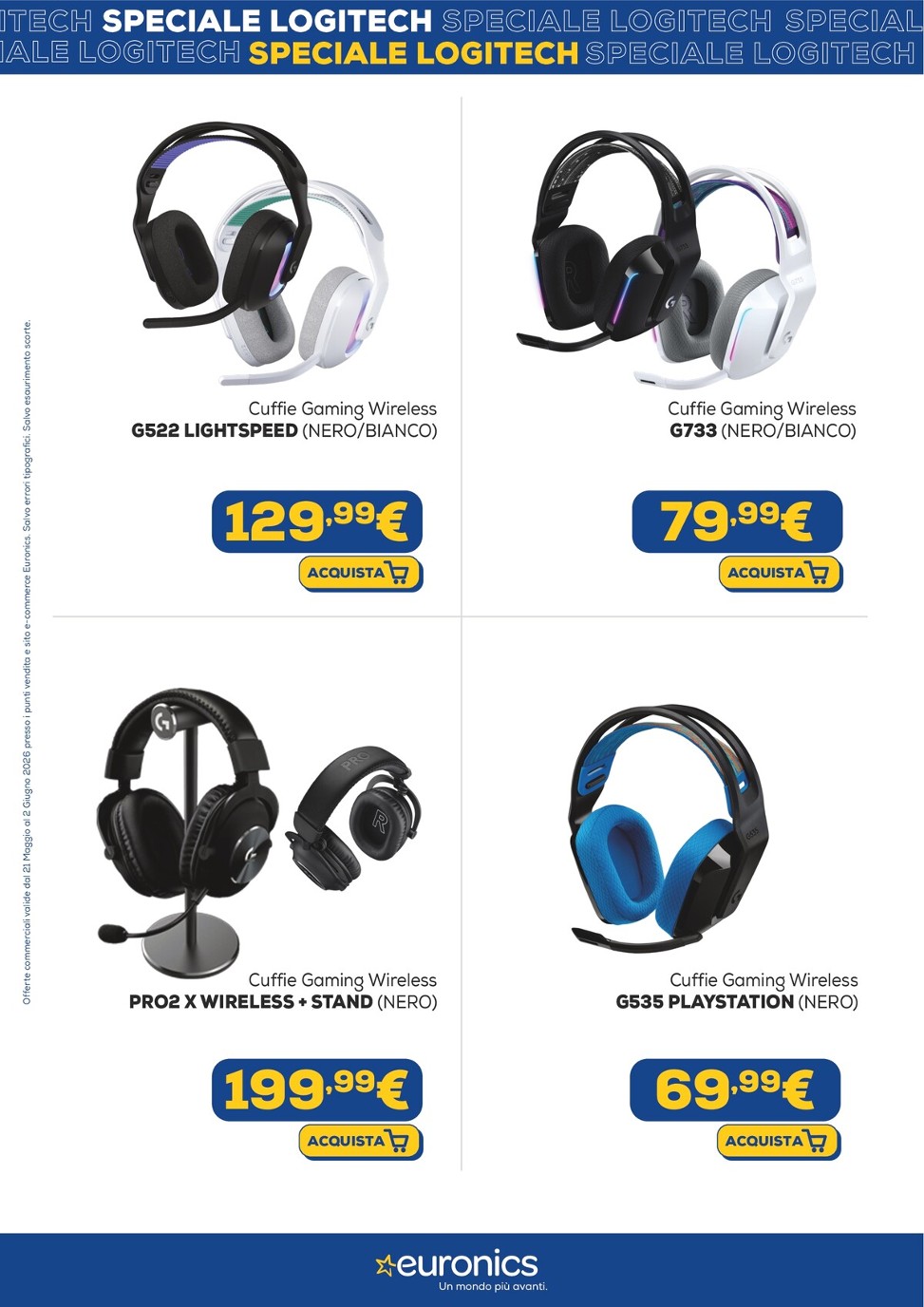 euronics - Volantino attuale di Euronics - Speciale Logitech valido dal venerdì 22/05/2026 al martedì 02/06/2026 - page: 3