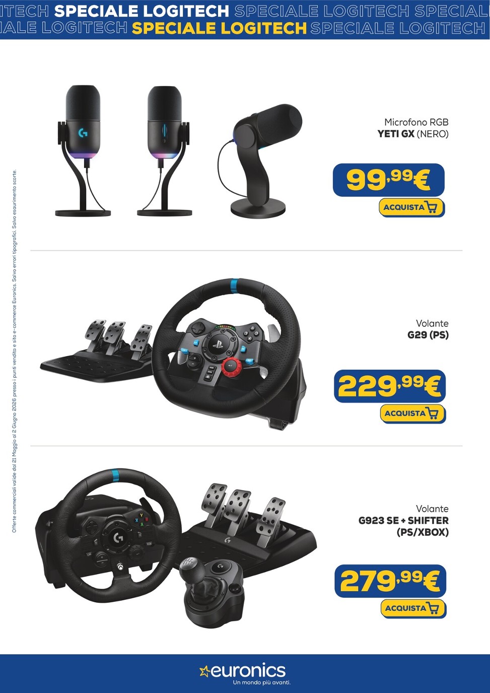 euronics - Volantino attuale di Euronics - Speciale Logitech valido dal venerdì 22/05/2026 al martedì 02/06/2026 - page: 5