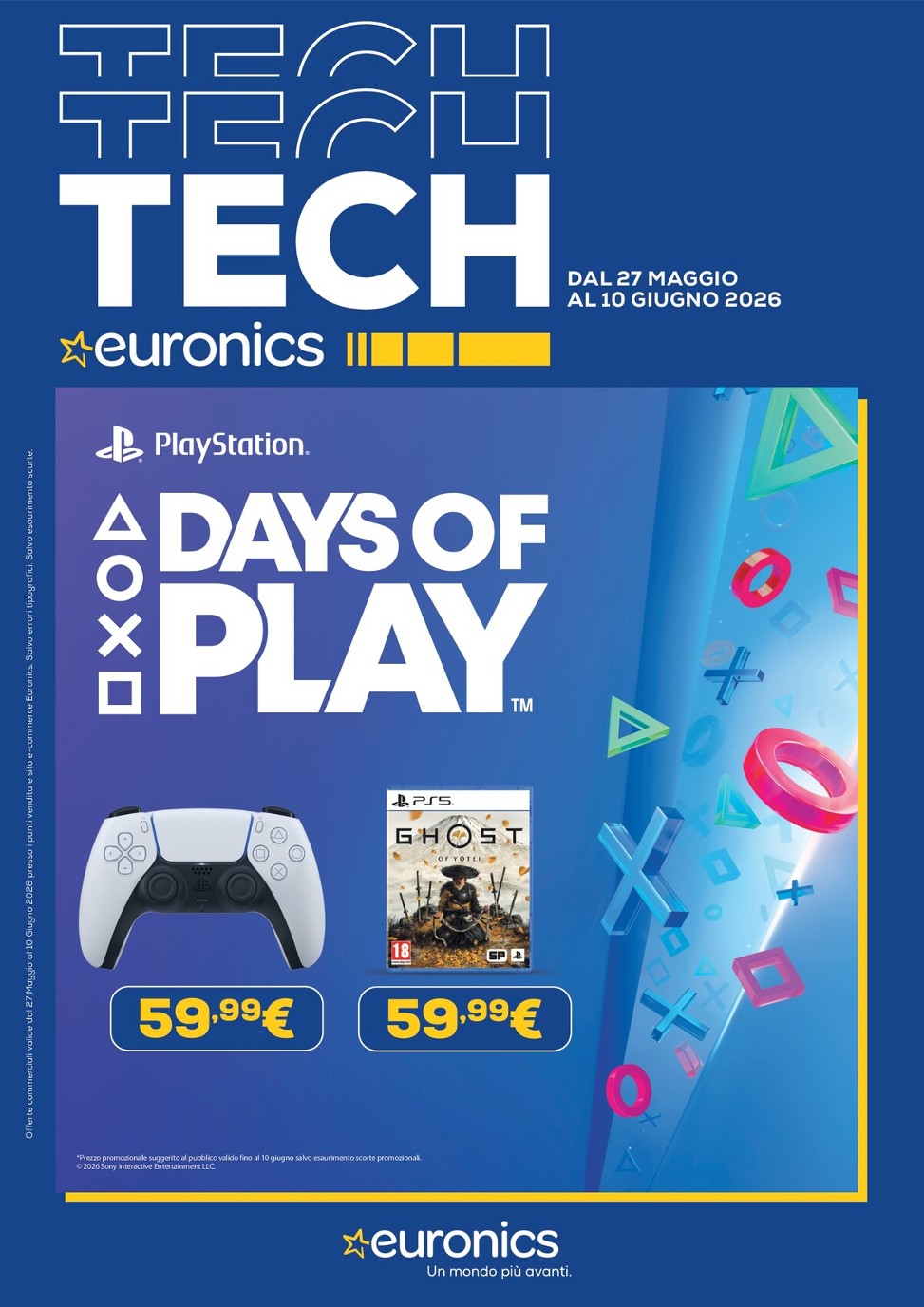 euronics - Volantino attuale di Euronics - Speciale Sony valido dal mercoledì 27/05/2026 al mercoledì 10/06/2026 - page: 1