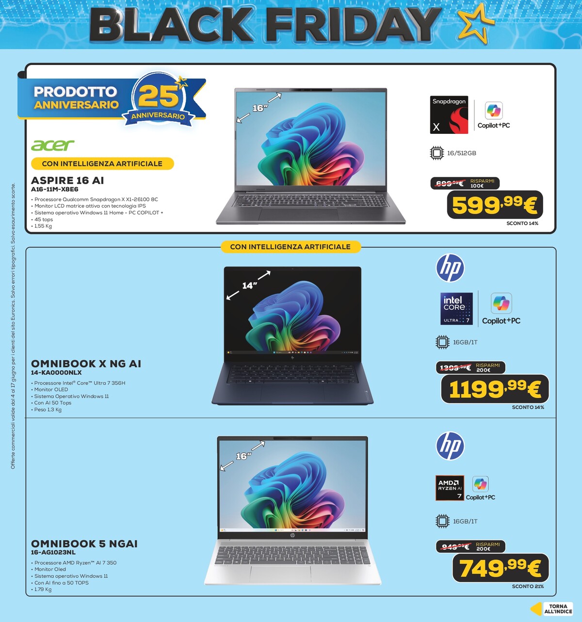 euronics - Volantino attuale di Euronics - Black Friday d'Estate valido dal giovedì 04/06/2026 al mercoledì 17/06/2026 - page: 11