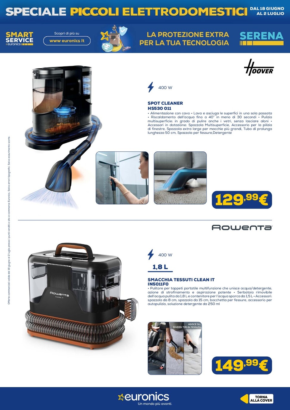 euronics - Volantino attuale di Euronics - Piccoli Elettrodomestici valido dal giovedì 18/06/2026 al giovedì 02/07/2026 - page: 8
