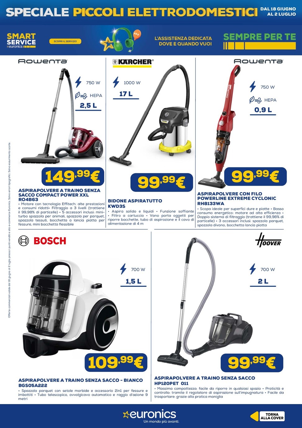 euronics - Volantino attuale di Euronics - Piccoli Elettrodomestici valido dal giovedì 18/06/2026 al giovedì 02/07/2026 - page: 5