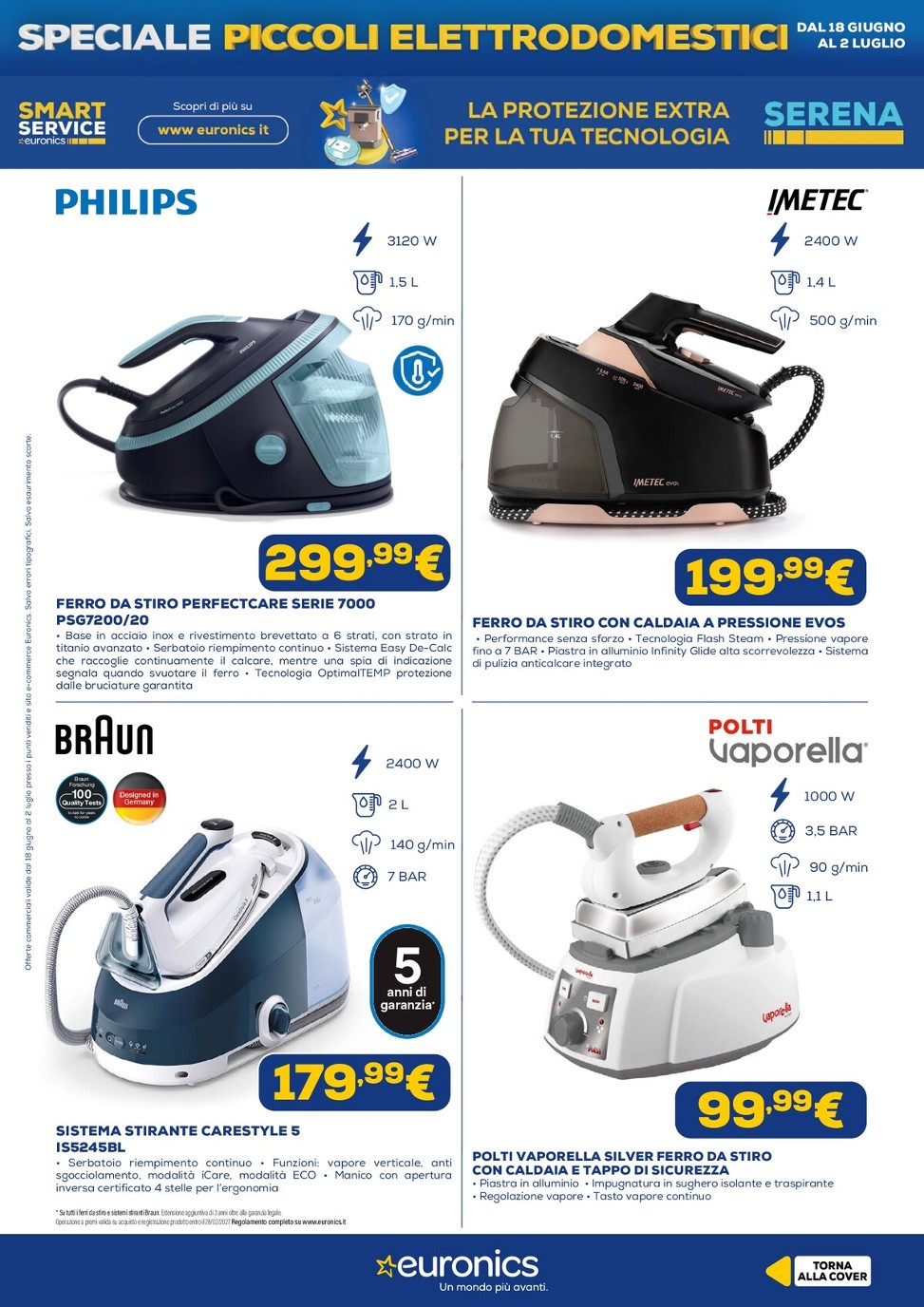 euronics - Volantino attuale di Euronics - Piccoli Elettrodomestici valido dal giovedì 18/06/2026 al giovedì 02/07/2026 - page: 12