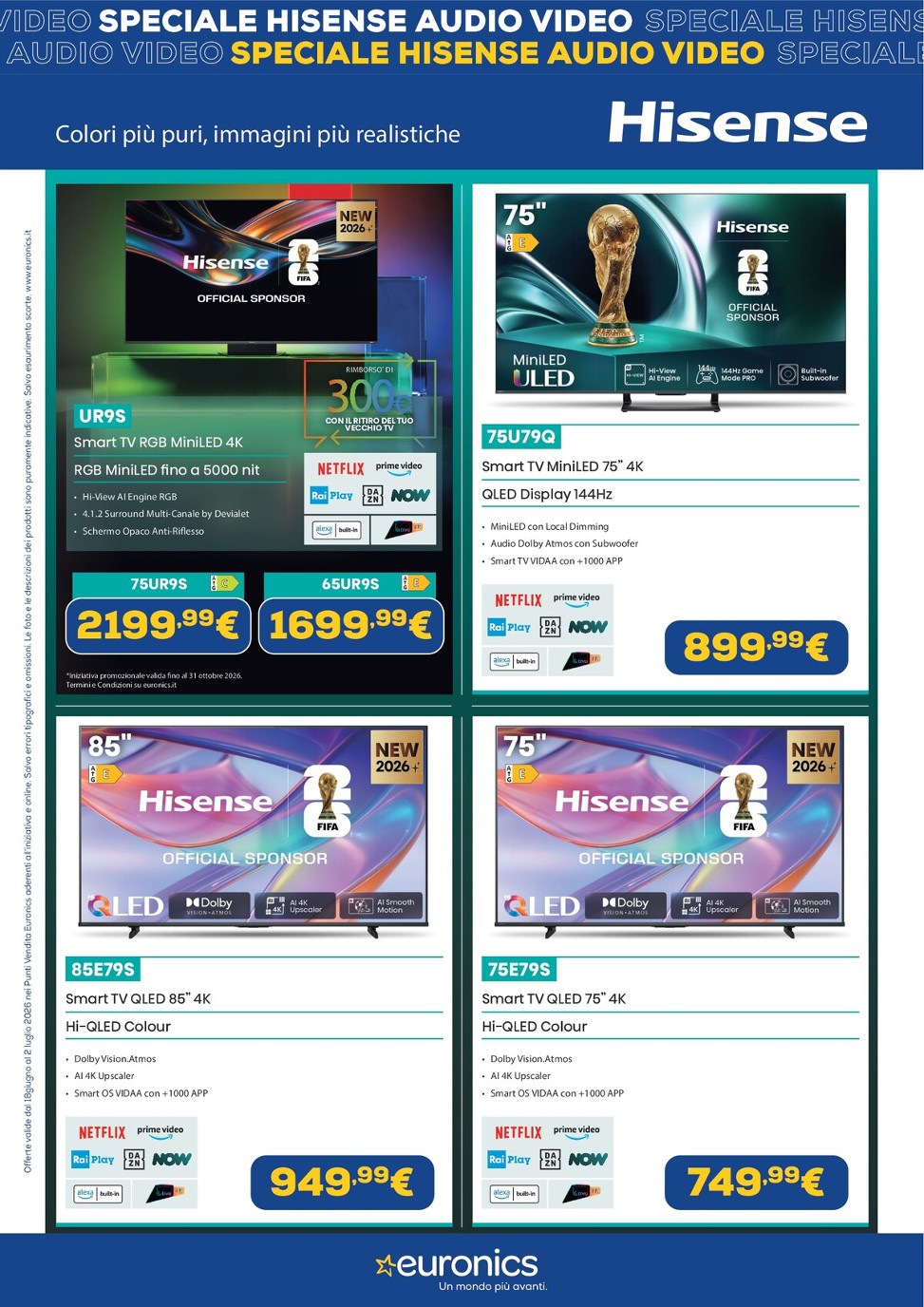 euronics - Volantino attuale di Euronics - Hisense valido dal giovedì 18/06/2026 al giovedì 02/07/2026 - page: 2