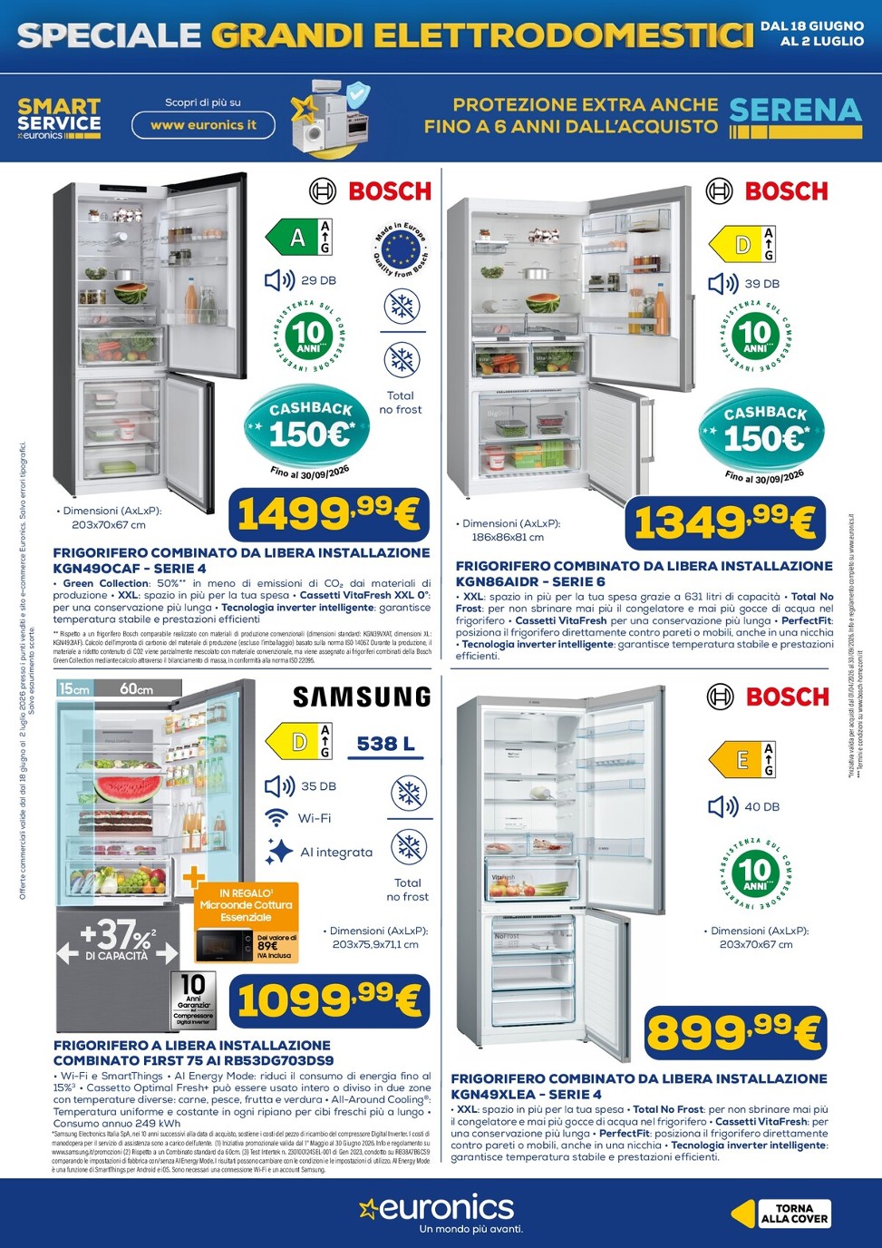 euronics - Volantino attuale di Euronics valido dal giovedì 18/06/2026 al giovedì 02/07/2026 - page: 10