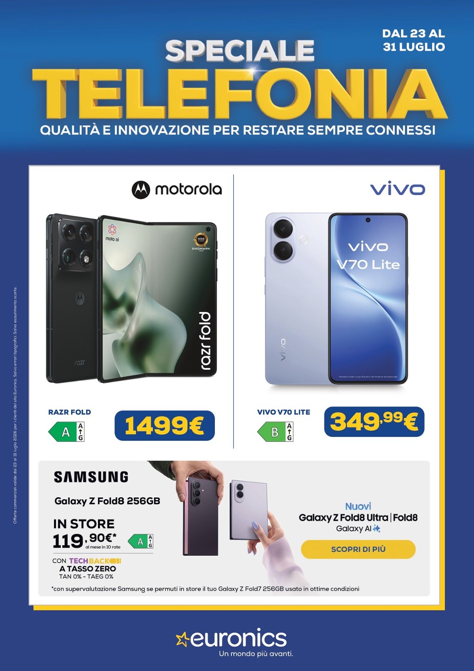 euronics - Volantino attuale di Euronics - Speciale Telefonia valido dal giovedì 23/07/2026 al venerdì 31/07/2026 - page: 1