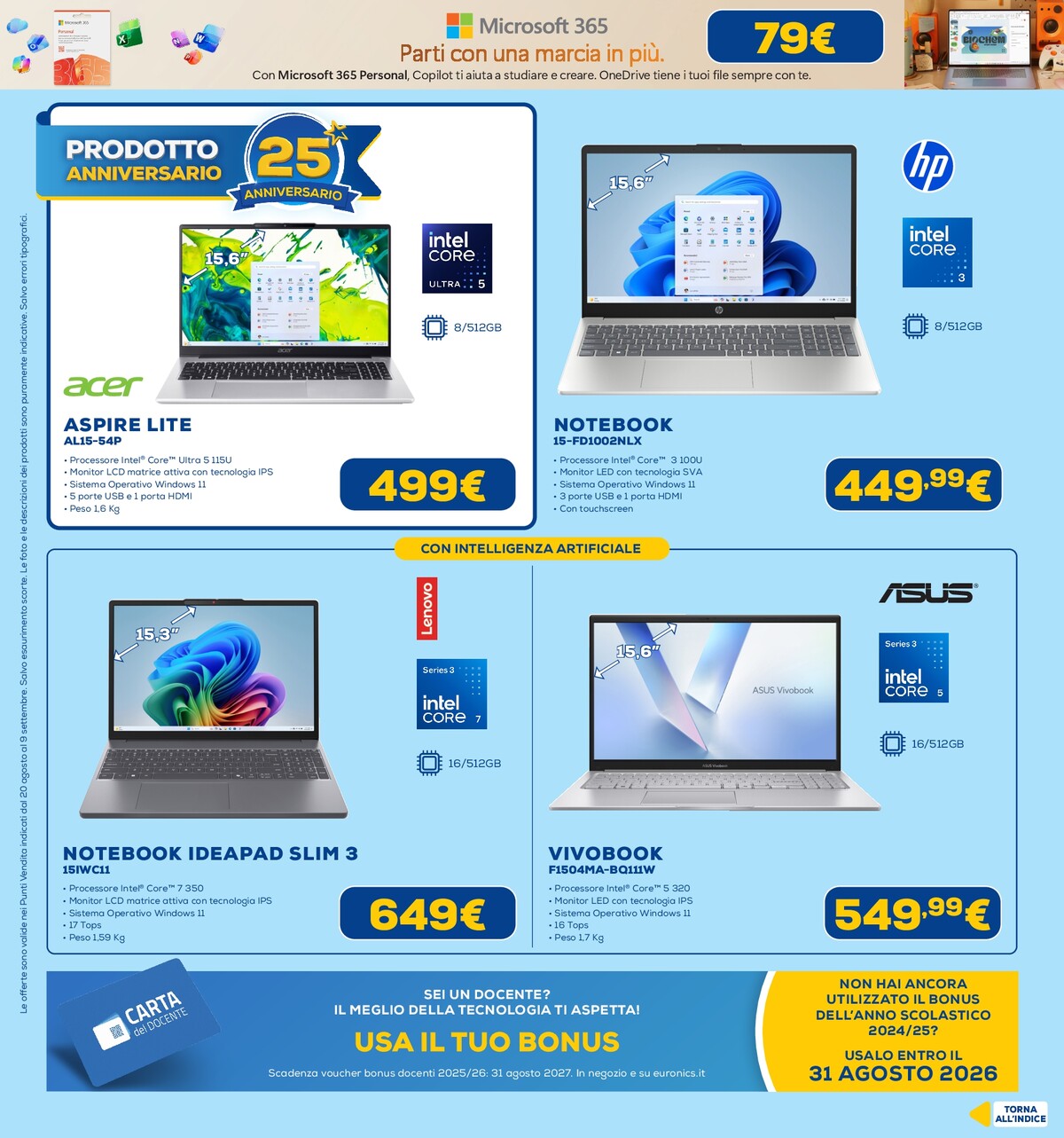 euronics - Volantino attuale di Euronics valido dal giovedì 20/08/2026 al mercoledì 09/09/2026 - page: 6