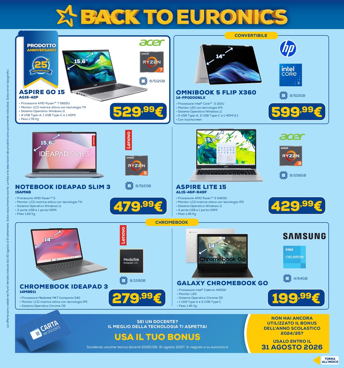 euronics - Volantino attuale di Euronics valido dal giovedì 20/08/2026 al mercoledì 09/09/2026 - page: 7