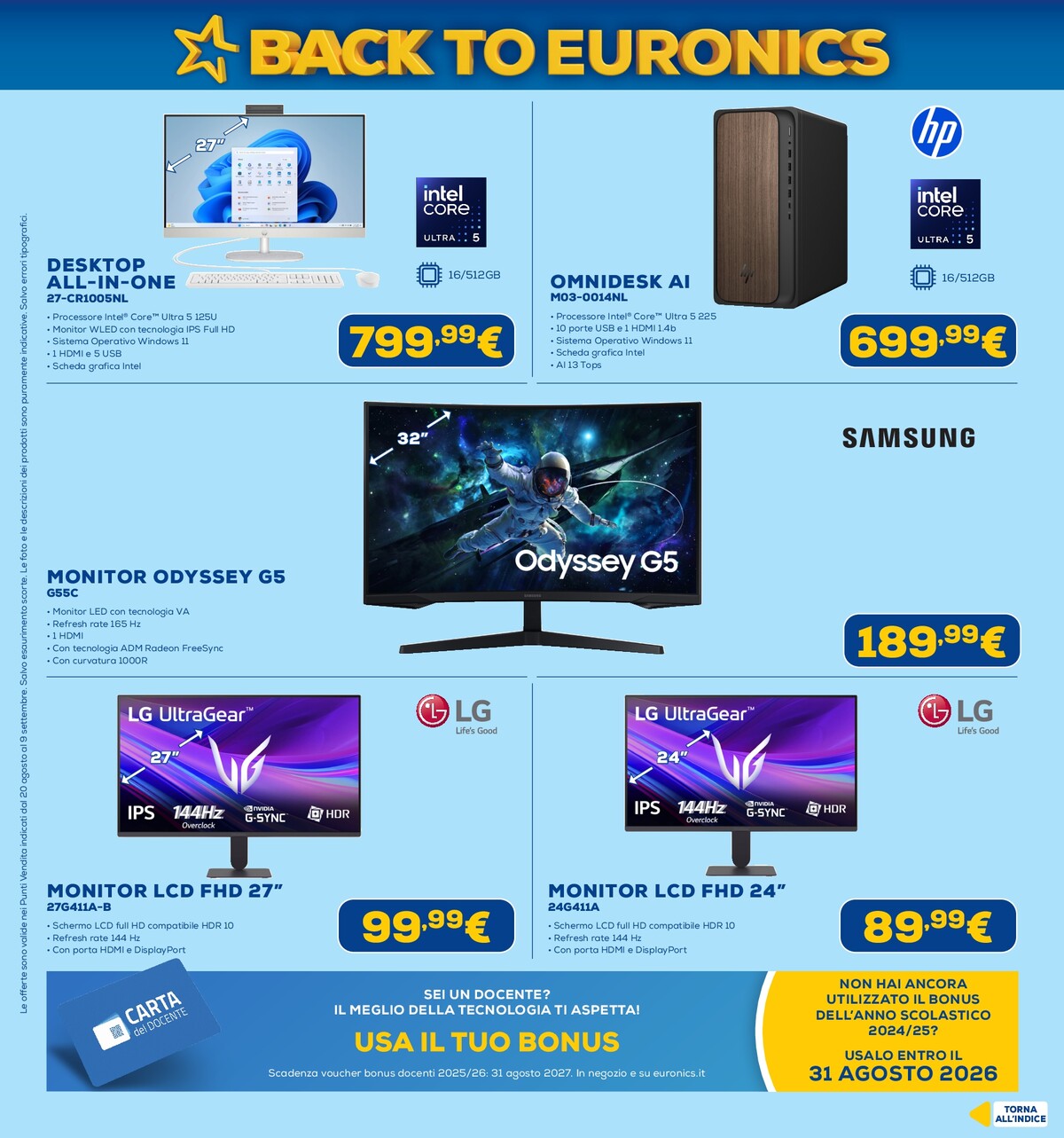 euronics - Volantino attuale di Euronics valido dal giovedì 20/08/2026 al mercoledì 09/09/2026 - page: 9